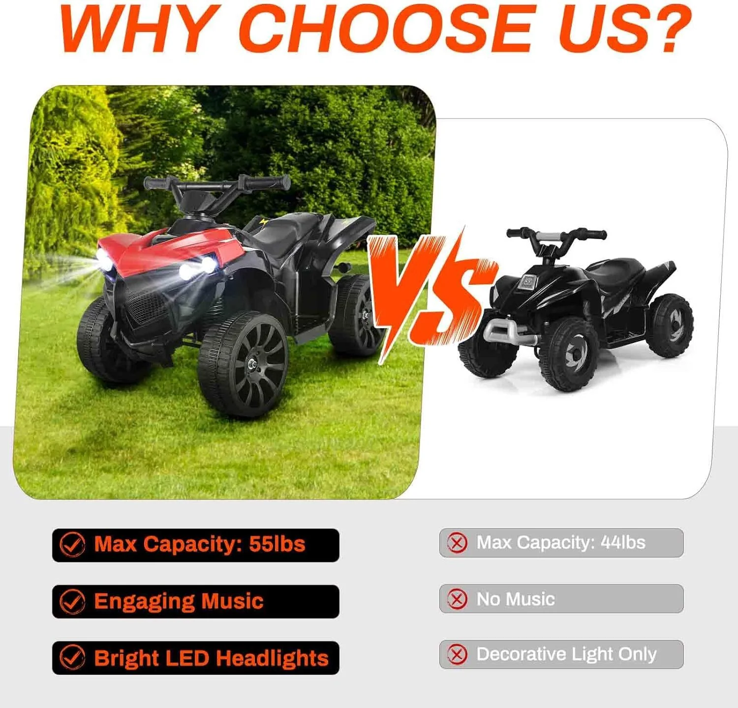 Electric 6V Kids Off-Road Ride-On ATV Quad Car with Music and Lights - Image 3