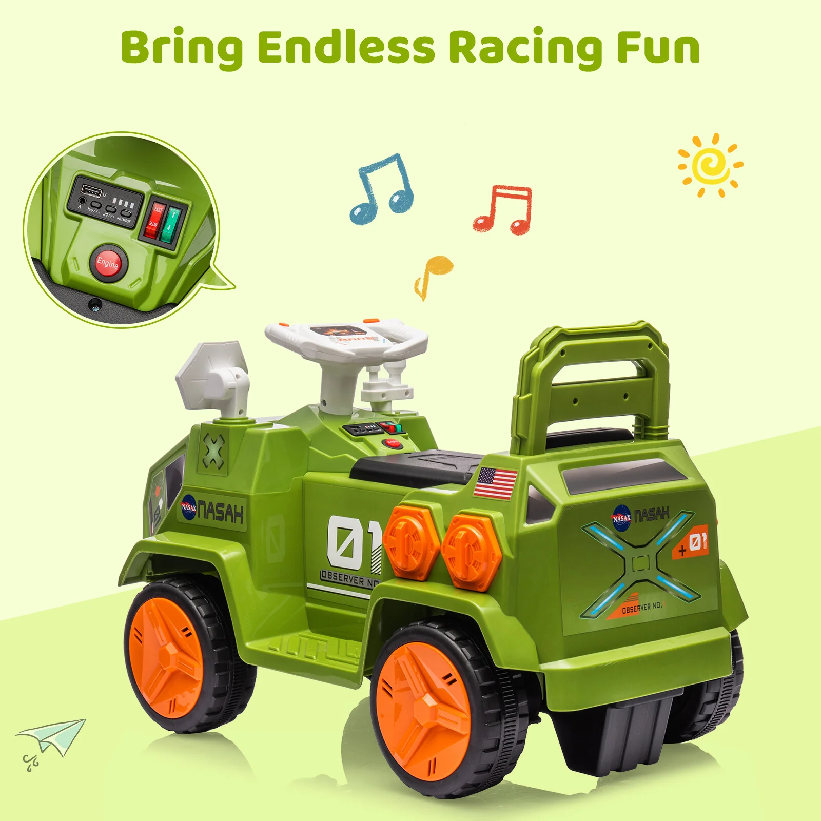 Electric Ride-On ATV for Toddlers with Flashing Lights for Indoor and Outdoor Use - Image 24
