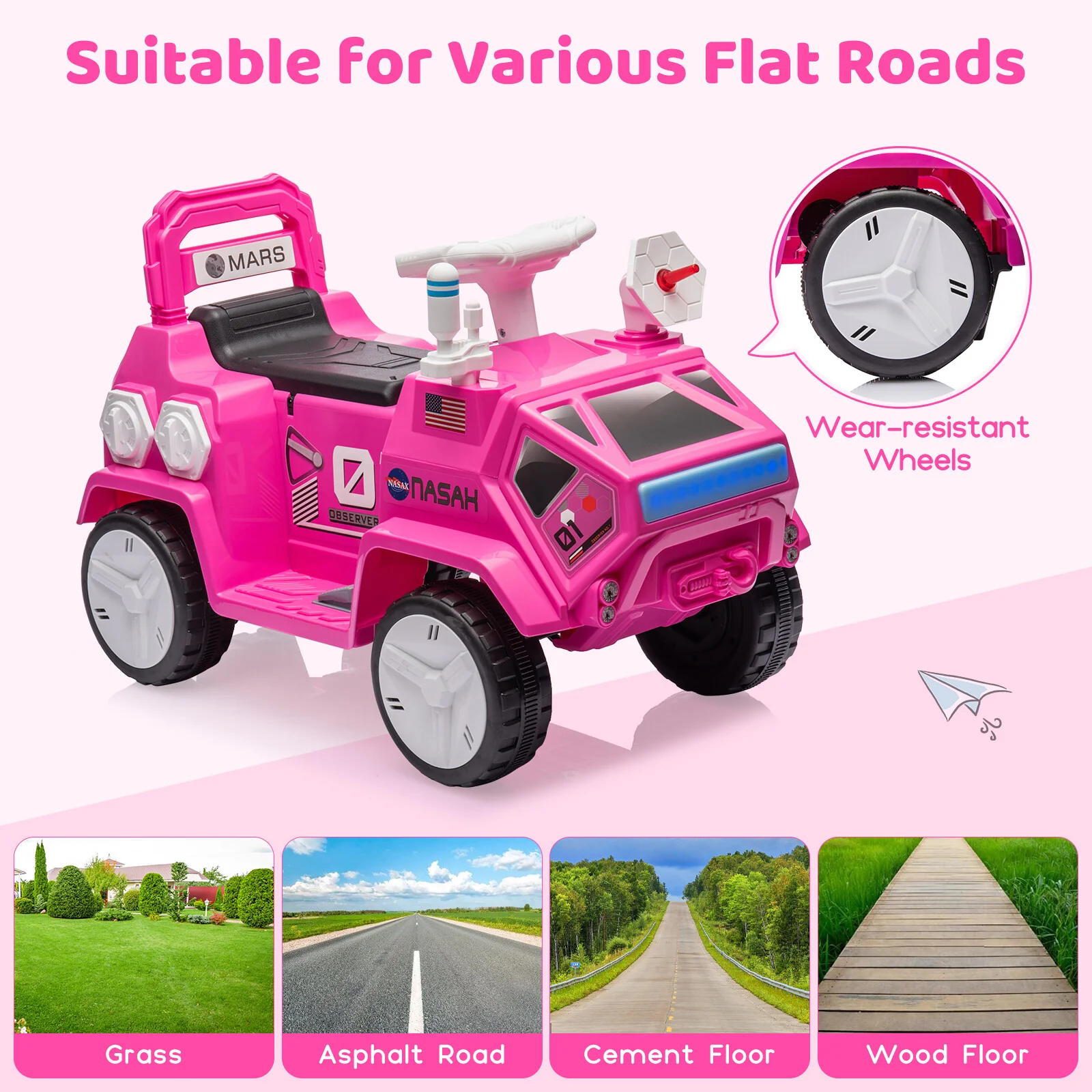 Electric Ride-On ATV for Toddlers with Flashing Lights for Indoor and Outdoor Use - Image 6
