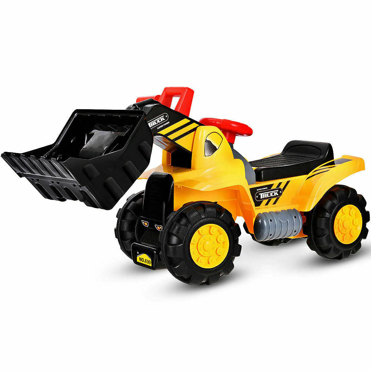 Ride-On Kids Bulldozer Toy Truck with Adjustable Bucket for Ages 3 and Up - Image 6