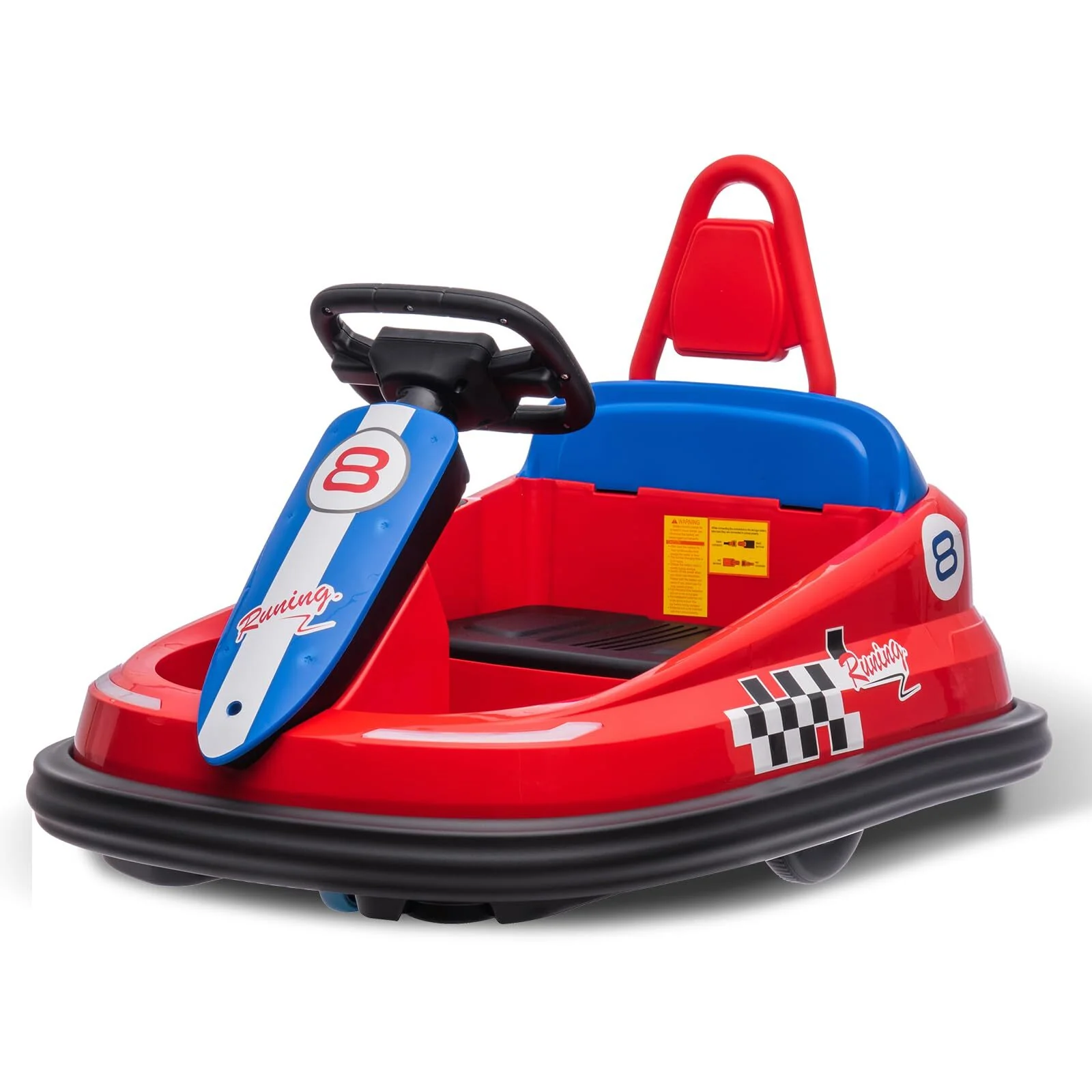 6V Electric Ride-On Bumper Car for Toddlers with 2 Speeds and Lights - Image 2