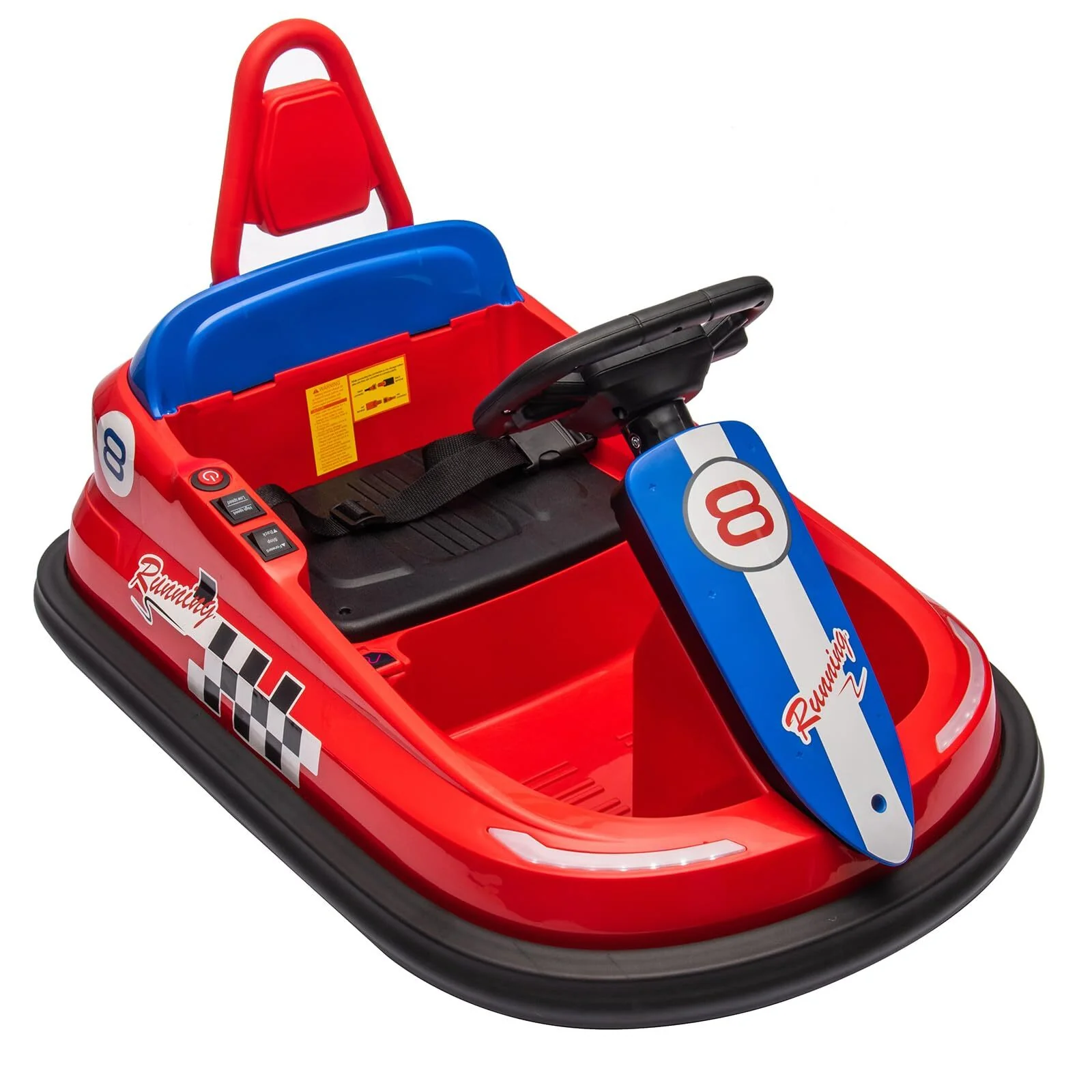 6V Electric Kids Ride-On Bumper Car with Lights and 2 Speeds for Toddlers - Image 10