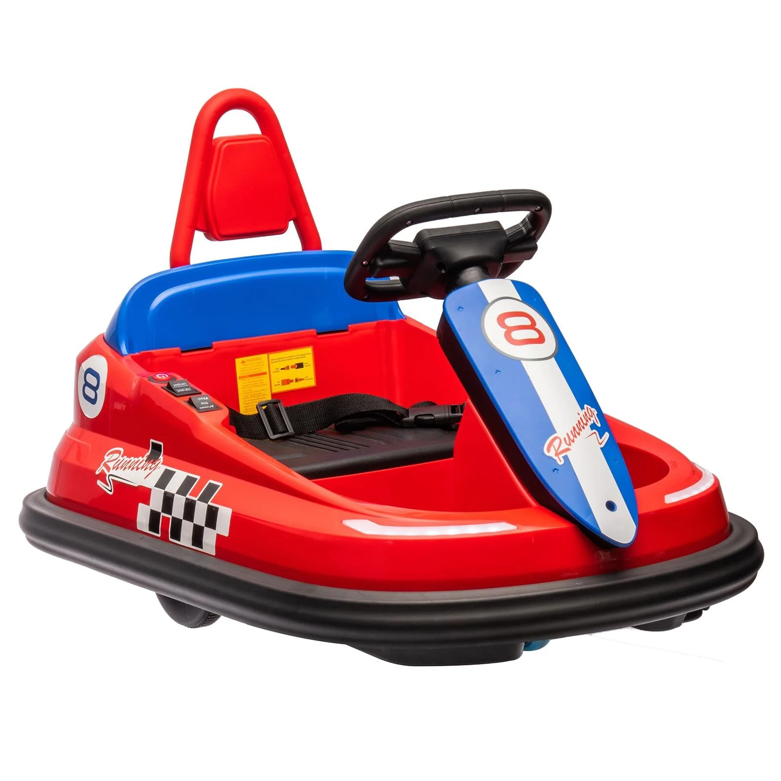 6V Electric Kids Ride-On Bumper Car with Lights and 2 Speeds for Toddlers - Image 9