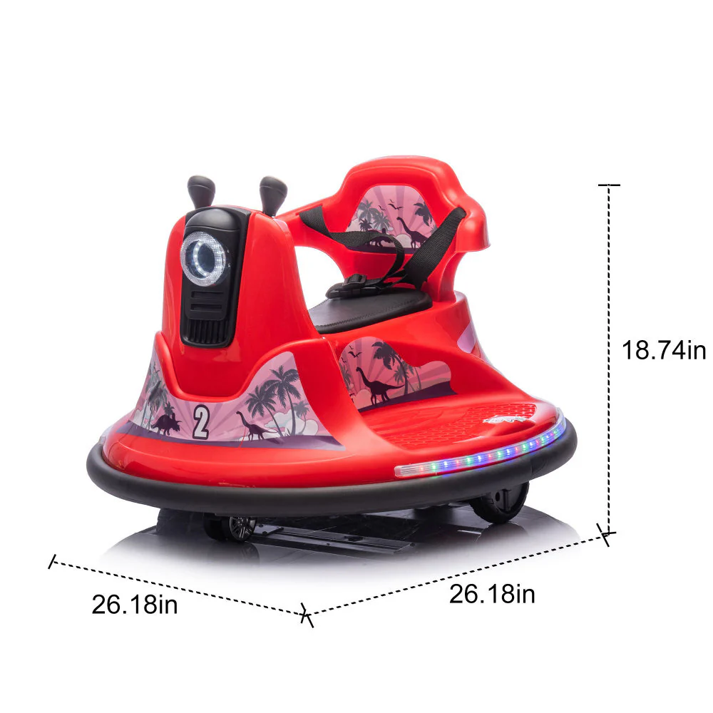 Kids Ride-On Bumper Car with 360-Degree Rotation and 0.75 MPH Speed - Image 2
