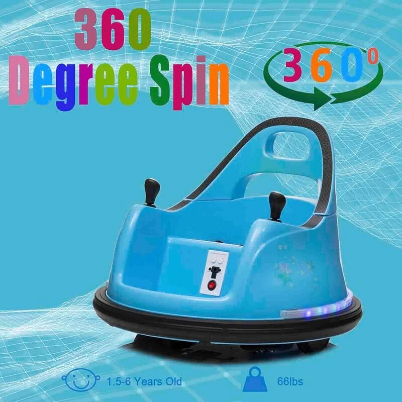 12V Remote Control Ride-On Bumper Car for Toddlers with 360-Degree Spin, Indoor and Outdoor Use - Image 3