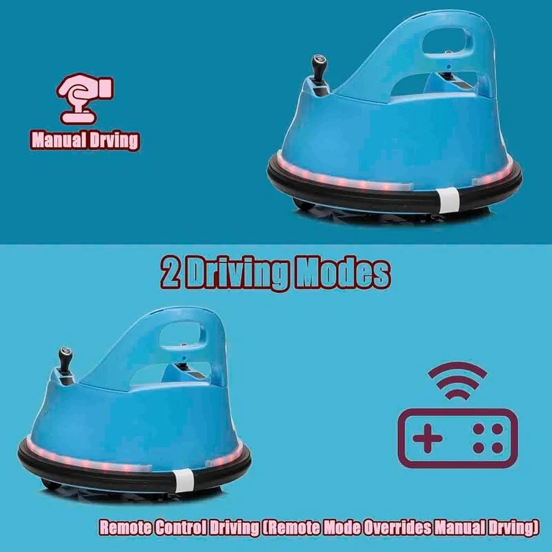 12V Remote Control Ride-On Bumper Car for Toddlers with 360-Degree Spin, Indoor and Outdoor Use - Image 5