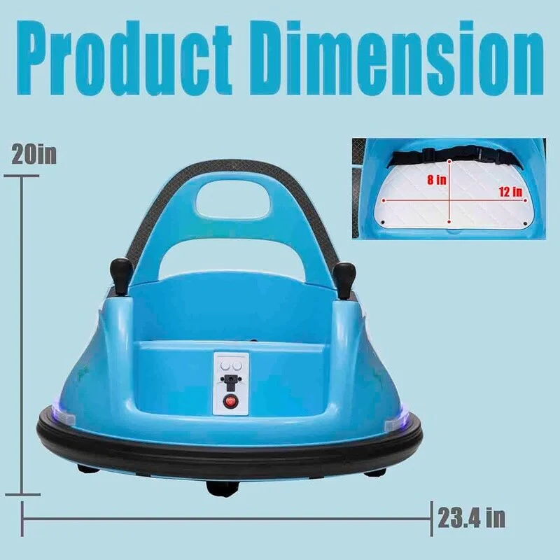 12V Remote Control Ride-On Bumper Car for Toddlers with 360-Degree Spin, Indoor and Outdoor Use - Image 7