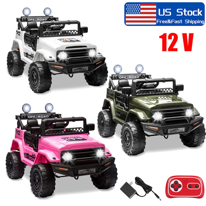 12V Electric 2-Seater Kids Ride-On Jeep Truck with Remote Control - Image 2