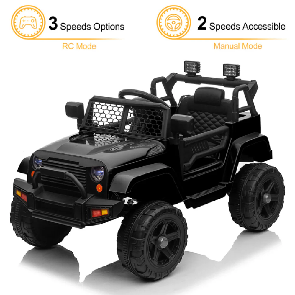 12V Kids Ride-On Toy Car with Dual Drive, 2.4G Remote Control, LED Lights, and MP3 Player - Image 6