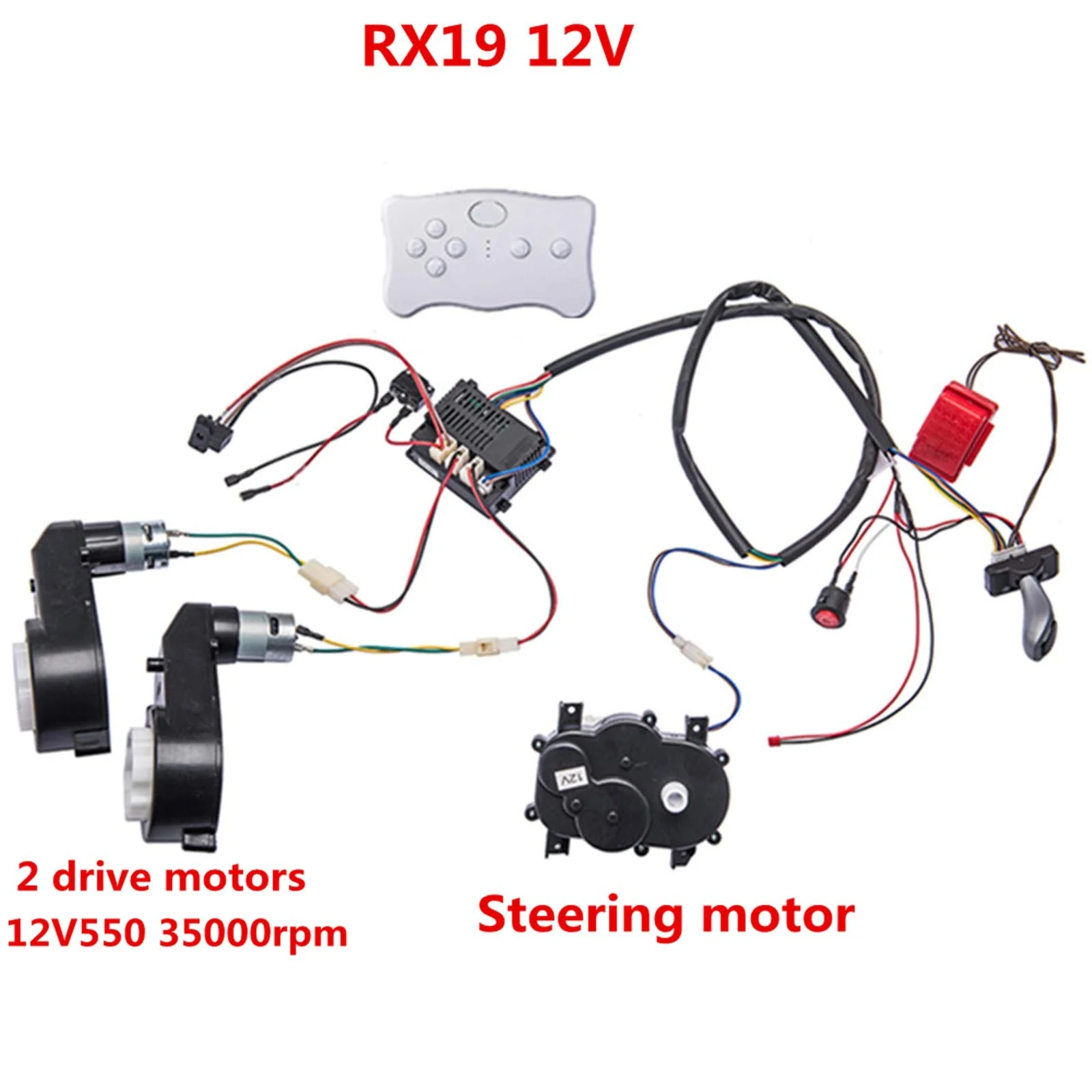 12V Kids Ride-On Car DIY Modified Harness Complete Remote Control Circuit Set - Image 2