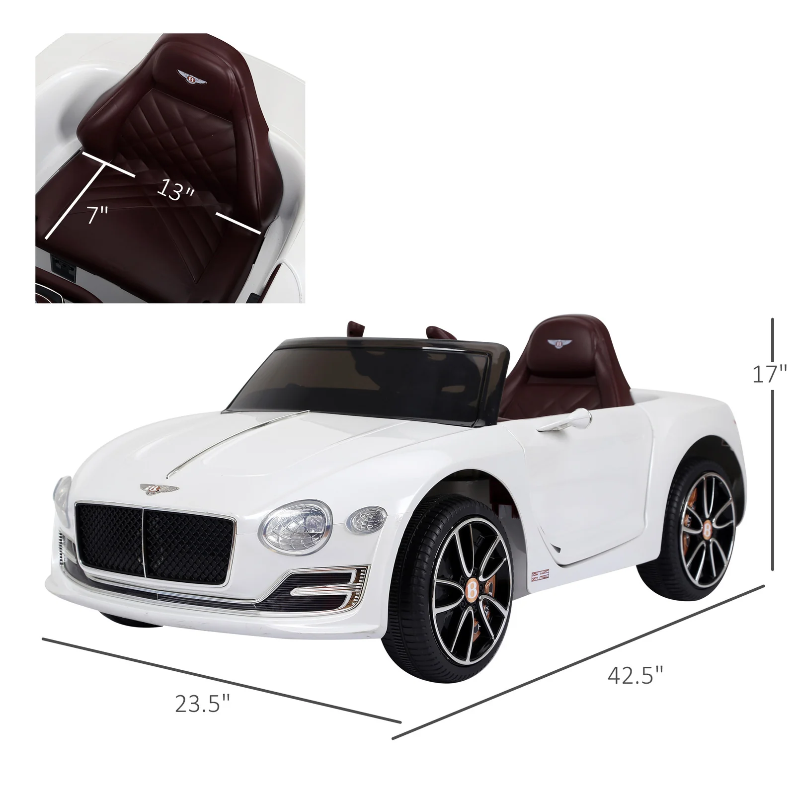 12V Licensed Bentley EXP12 Kids Electric Ride-On Car with Music - Image 2