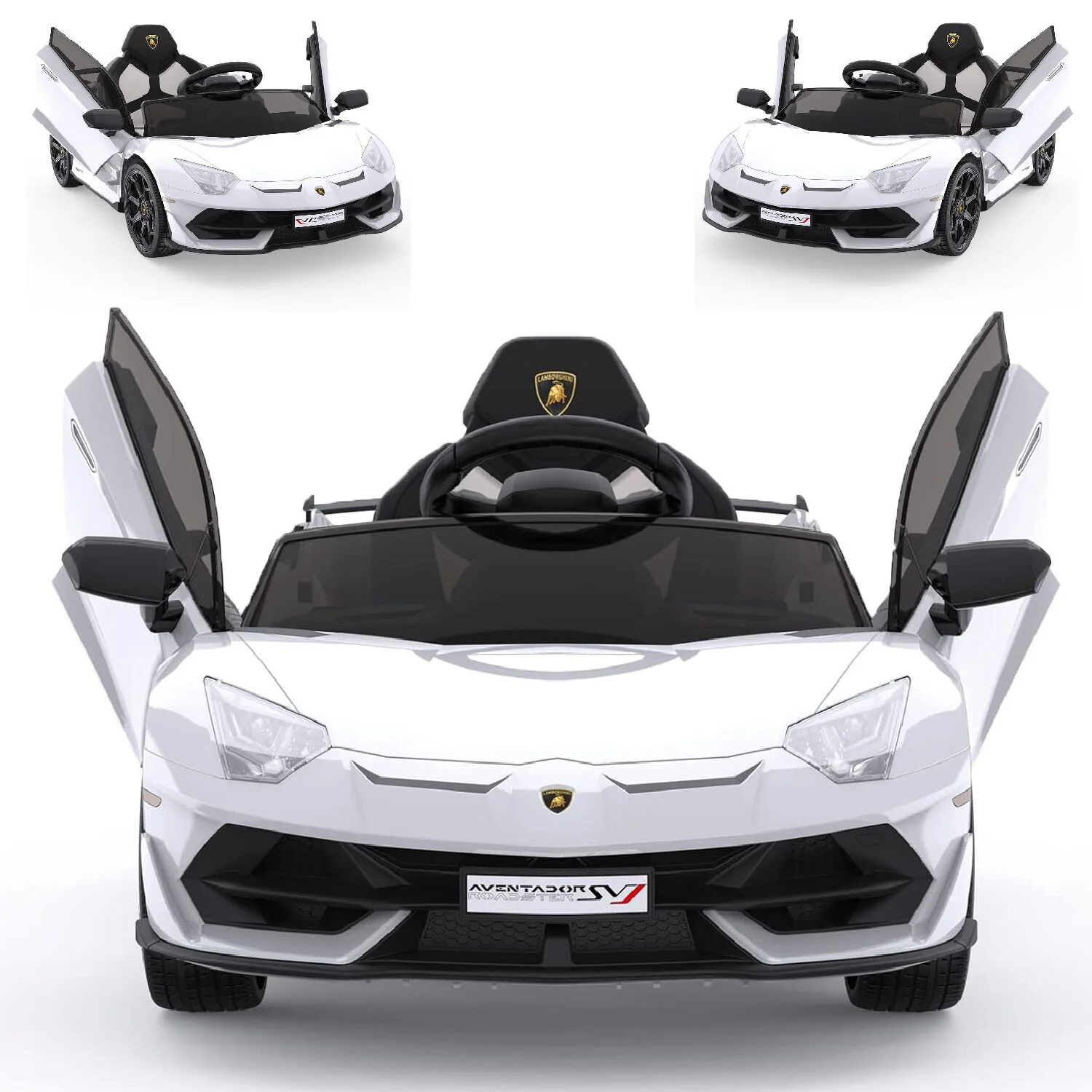 12V Licensed Lamborghini Kids Electric Ride-On Car with 2 Speeds and Battery Powered - Image 3