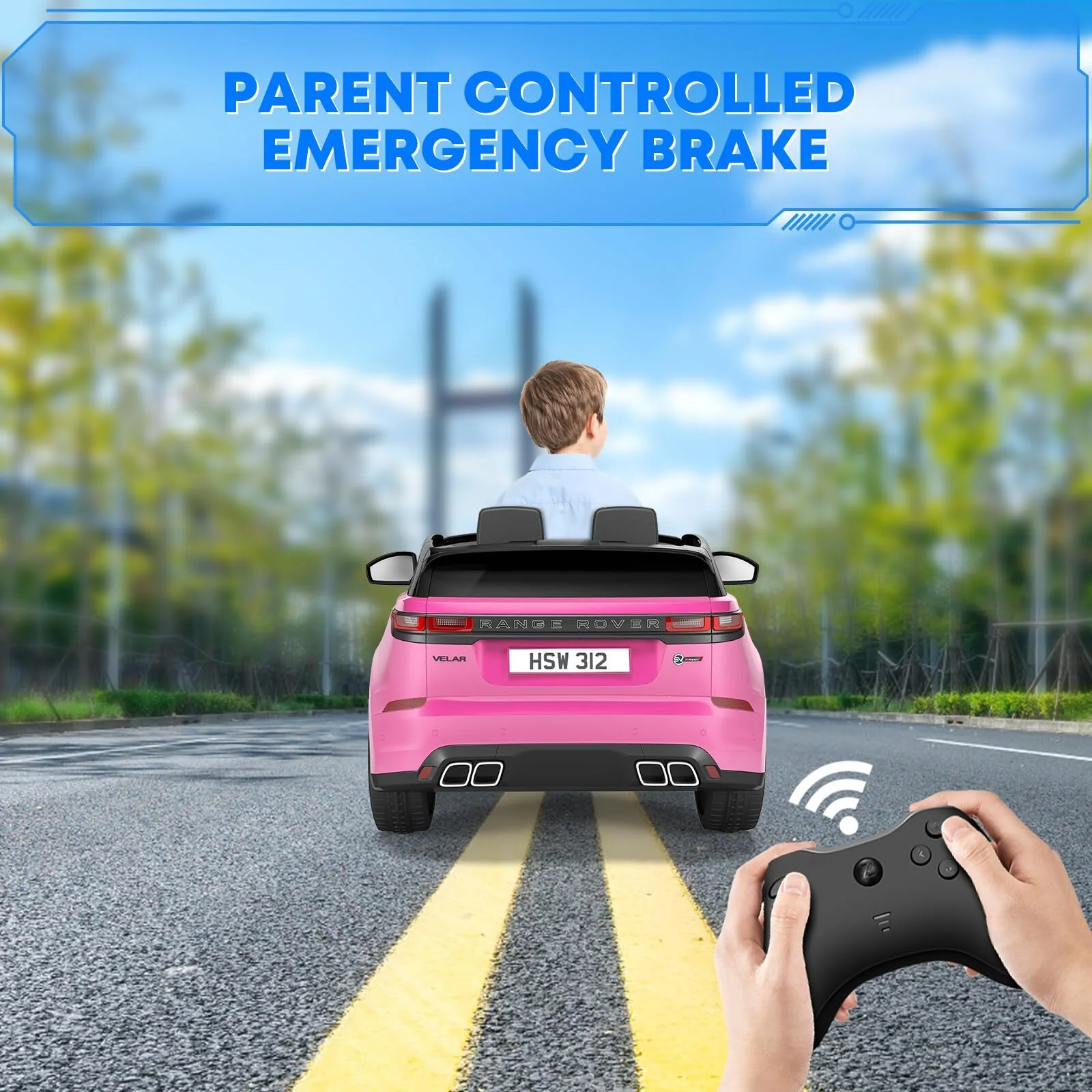 12V Licensed Land Rover Kids Ride-On Electric Car Toy with MP3 Player and Remote Control - Image 6
