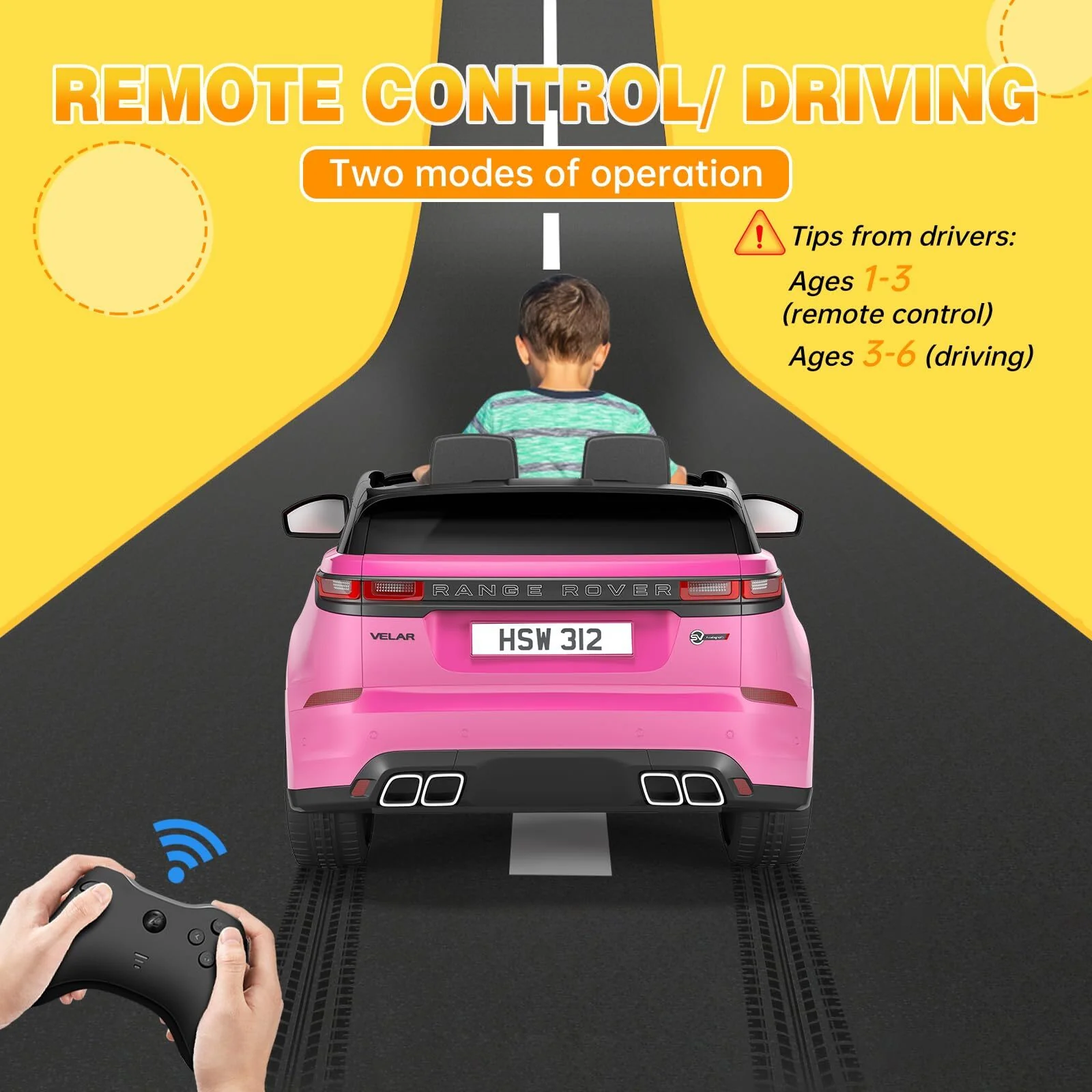 12V Licensed Land Rover Electric Ride-On Car for Kids with MP3 Player and Rocking Feature - Image 10