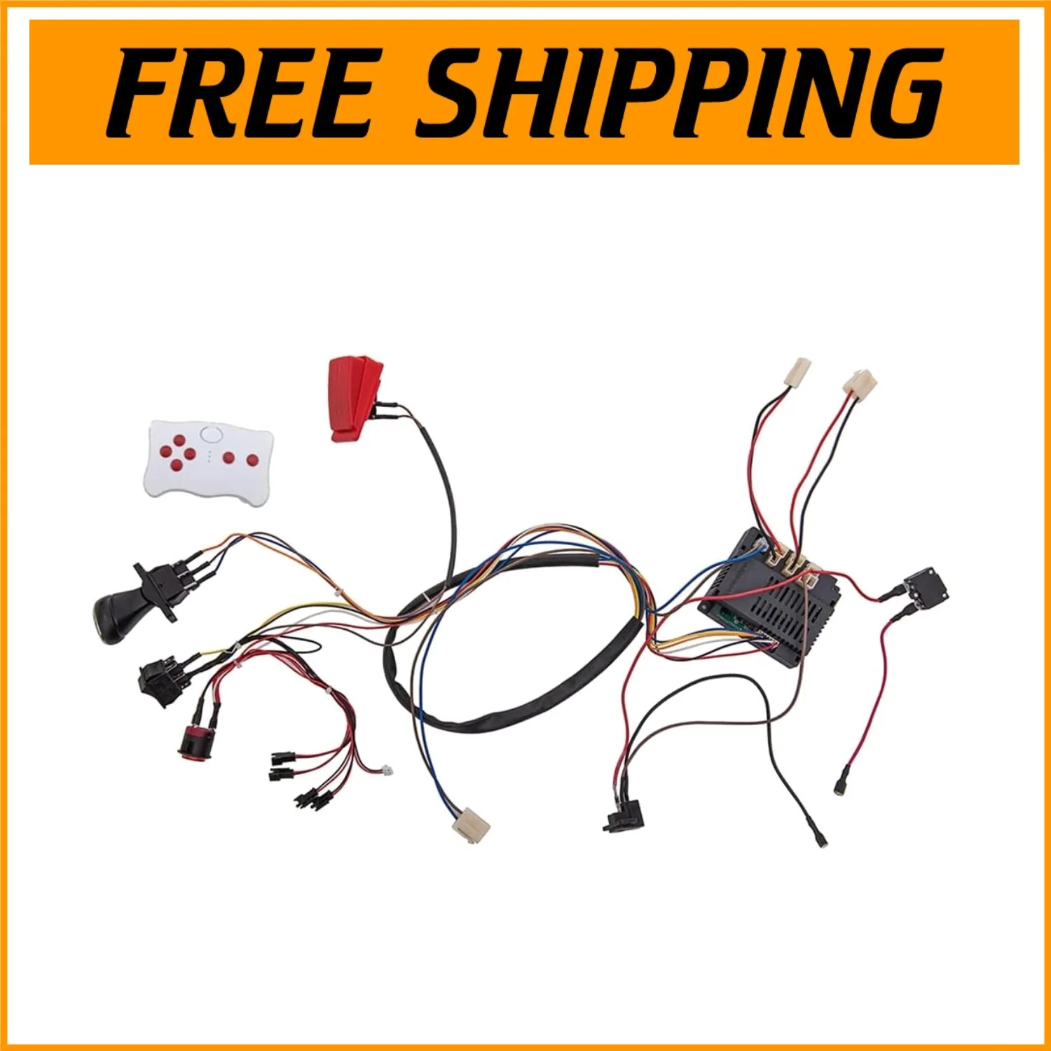 Kids 12V Ride-On Car Modification Kit with Bluetooth Control and Safety Features - Image 8