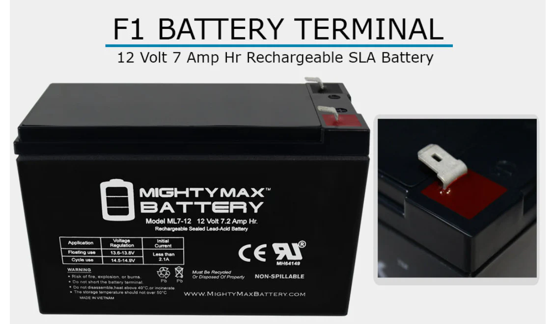 12V 7Ah Replacement Battery for Kids Electric Ride-On Power Wheels Car - Image 7