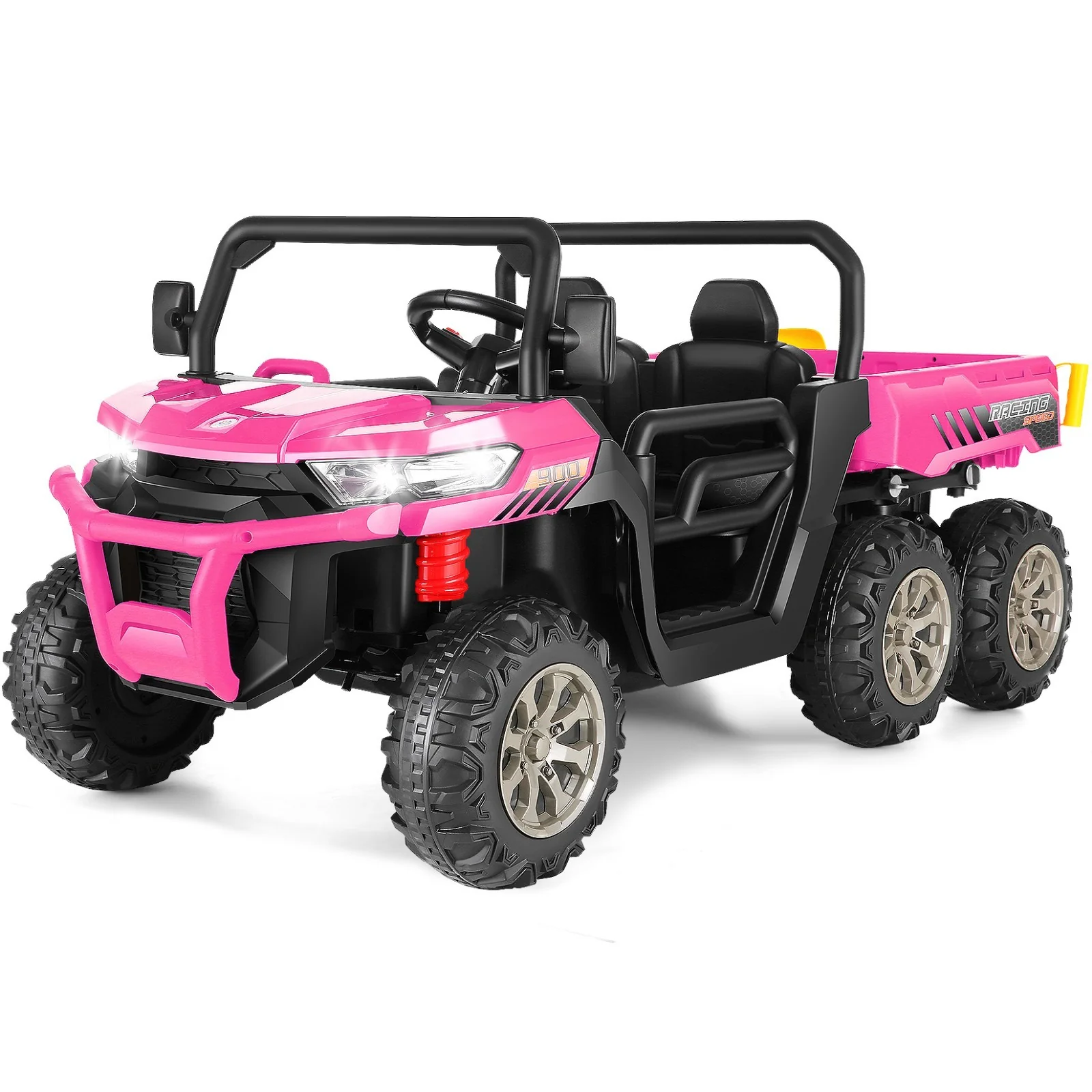 24V Electric Ride-On Kids Dump Truck Toy with 2 Seats, 6 Wheels, and 3 Speed Settings - Image 13