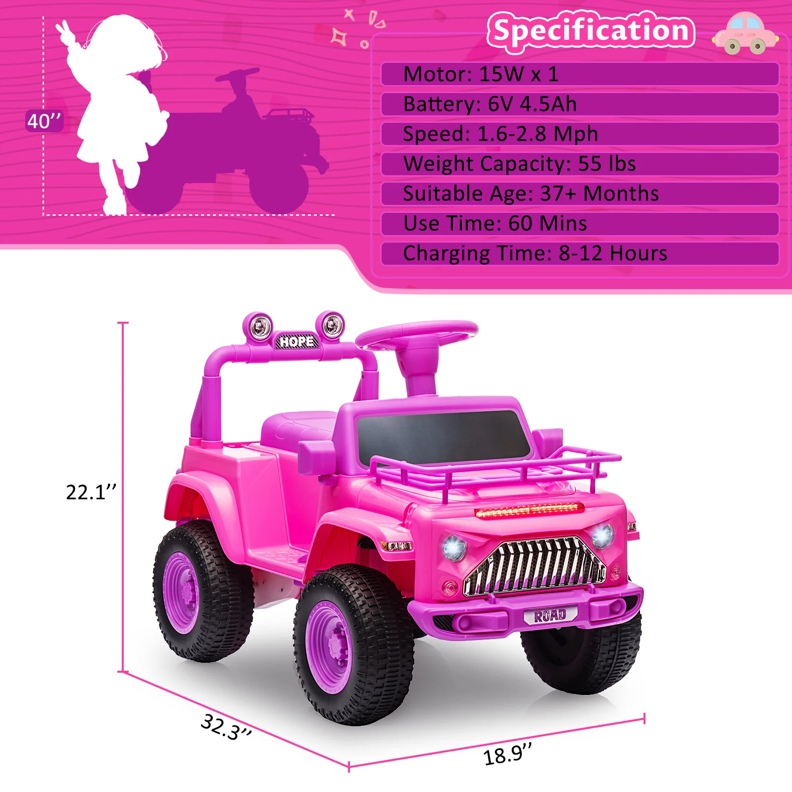 Battery-Powered Kids Ride-On Electric Car with LED Lights for Ages 3-6 Years - Image 19