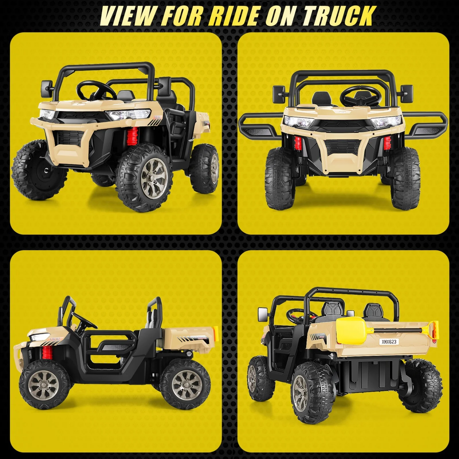 24V 2-Seater Kids Electric 4WD Ride-On Dump Truck with Remote Control - Image 26