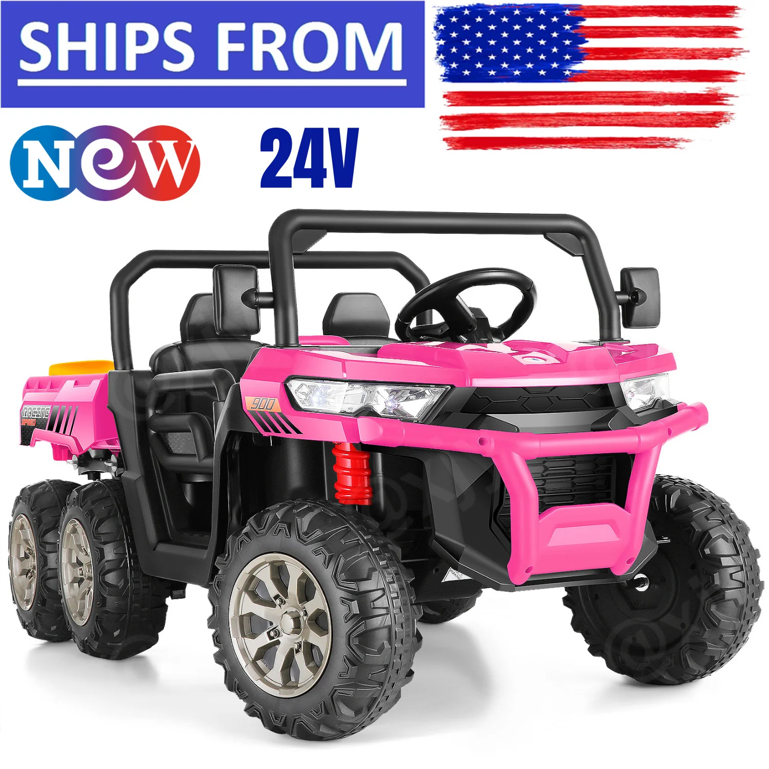 24V 2-Seater Kids Electric 4WD Ride-On Dump Truck with Remote Control - Image 30