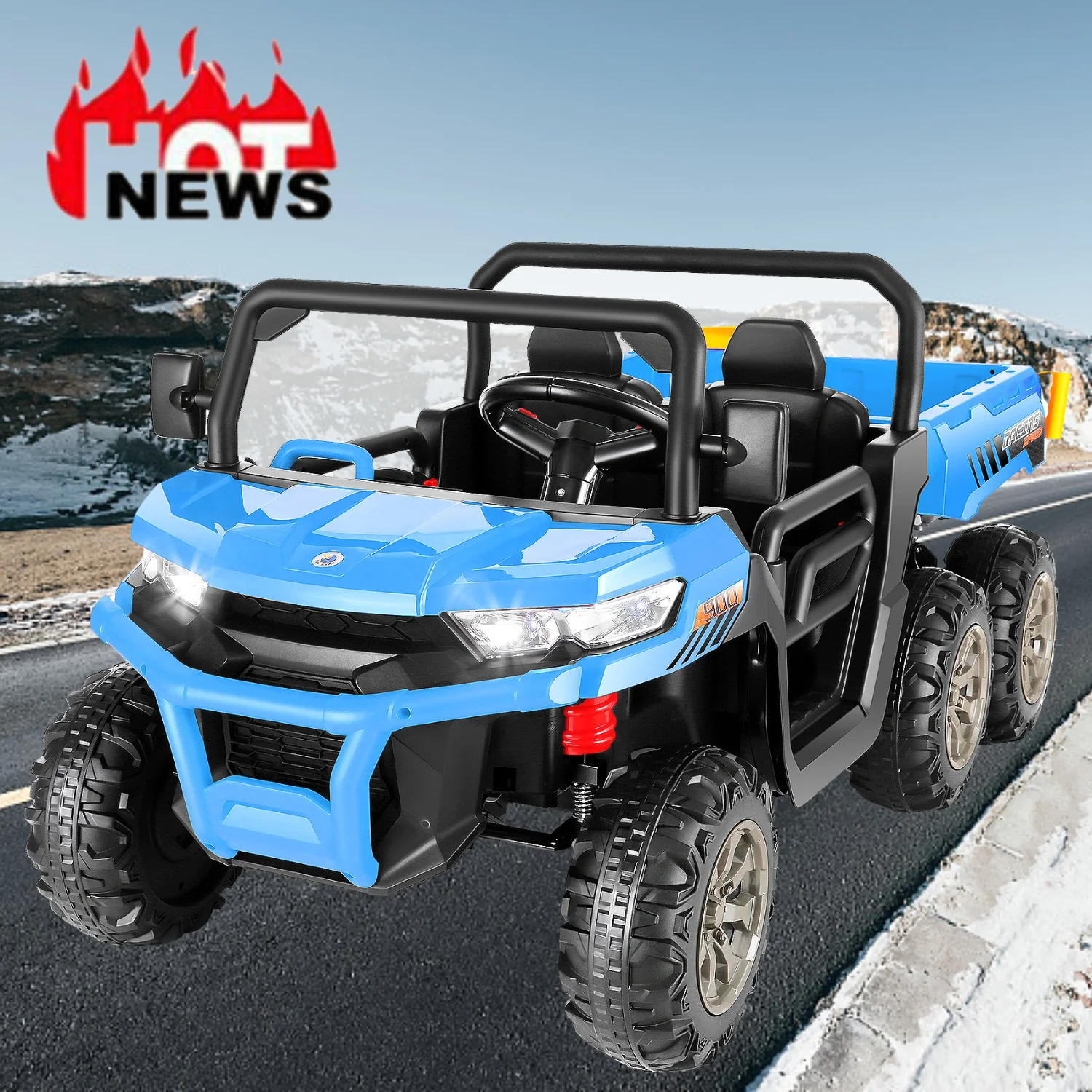 24V Electric Ride-On Dump Truck for Kids with Remote Control and 4/6 Wheels - Image 14