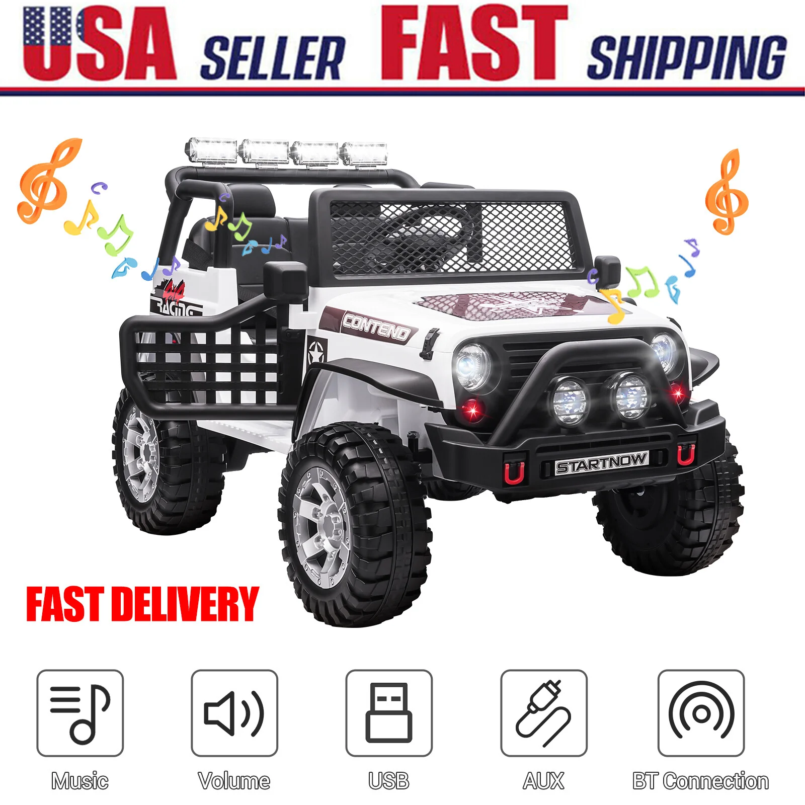 Electric 2-Seater Kids Ride-On Jeep Truck with Remote Control and Power Wheels - Image 11