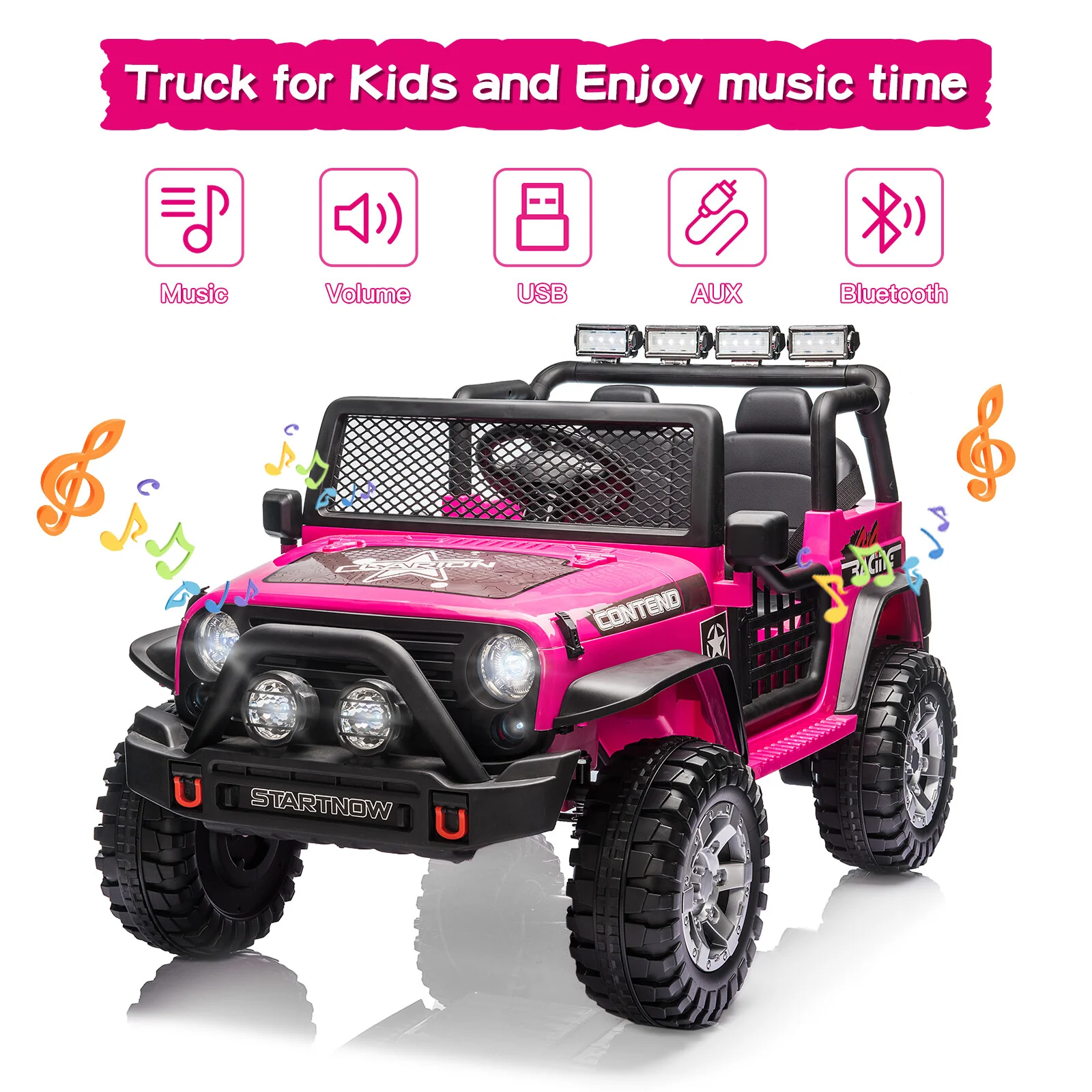 Electric 2-Seater Kids Ride-On Jeep Truck with Remote Control and Power Wheels - Image 5