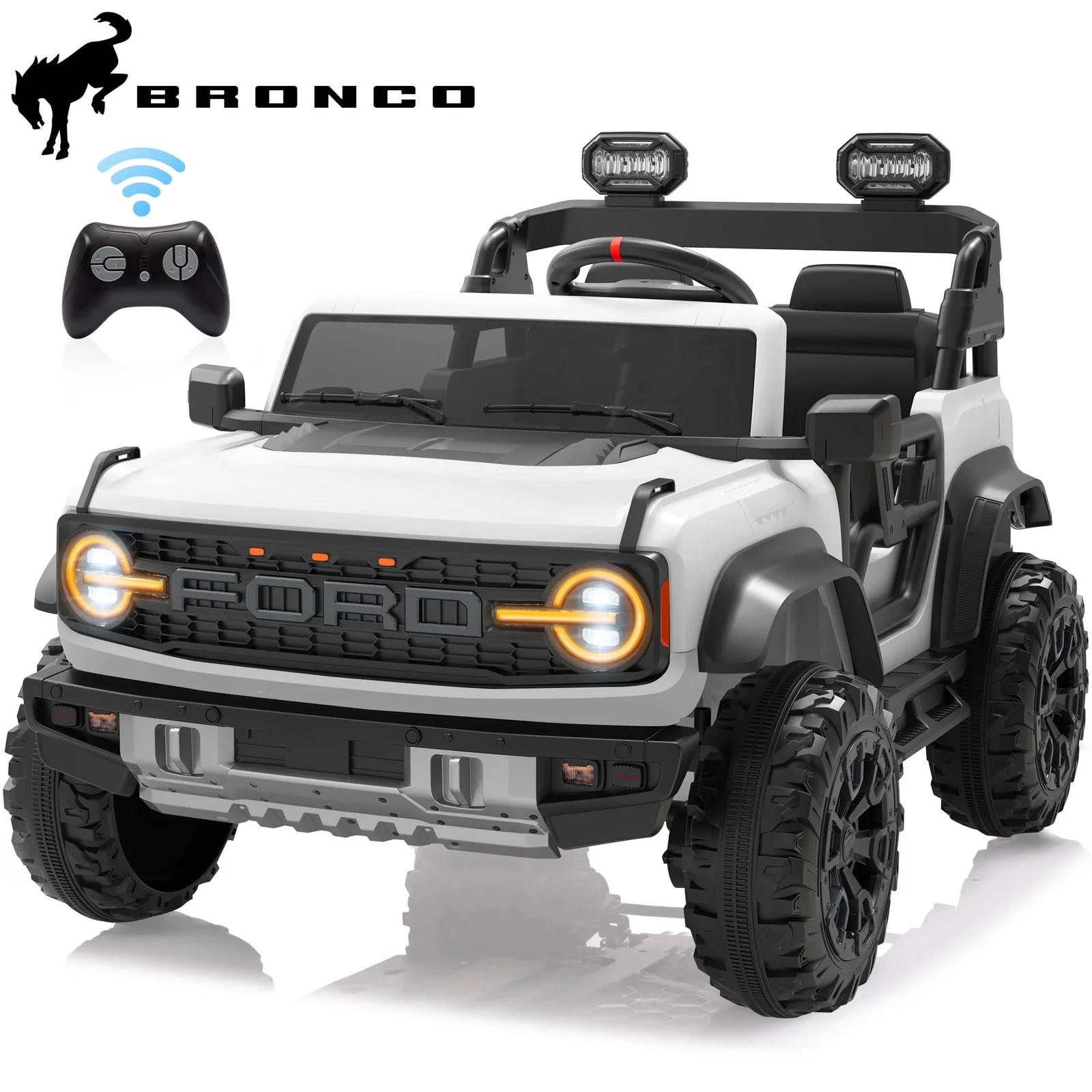Kids 24V 2-Seater Ride-On Ford Bronco Car with Remote Control and Color Options - Image 12