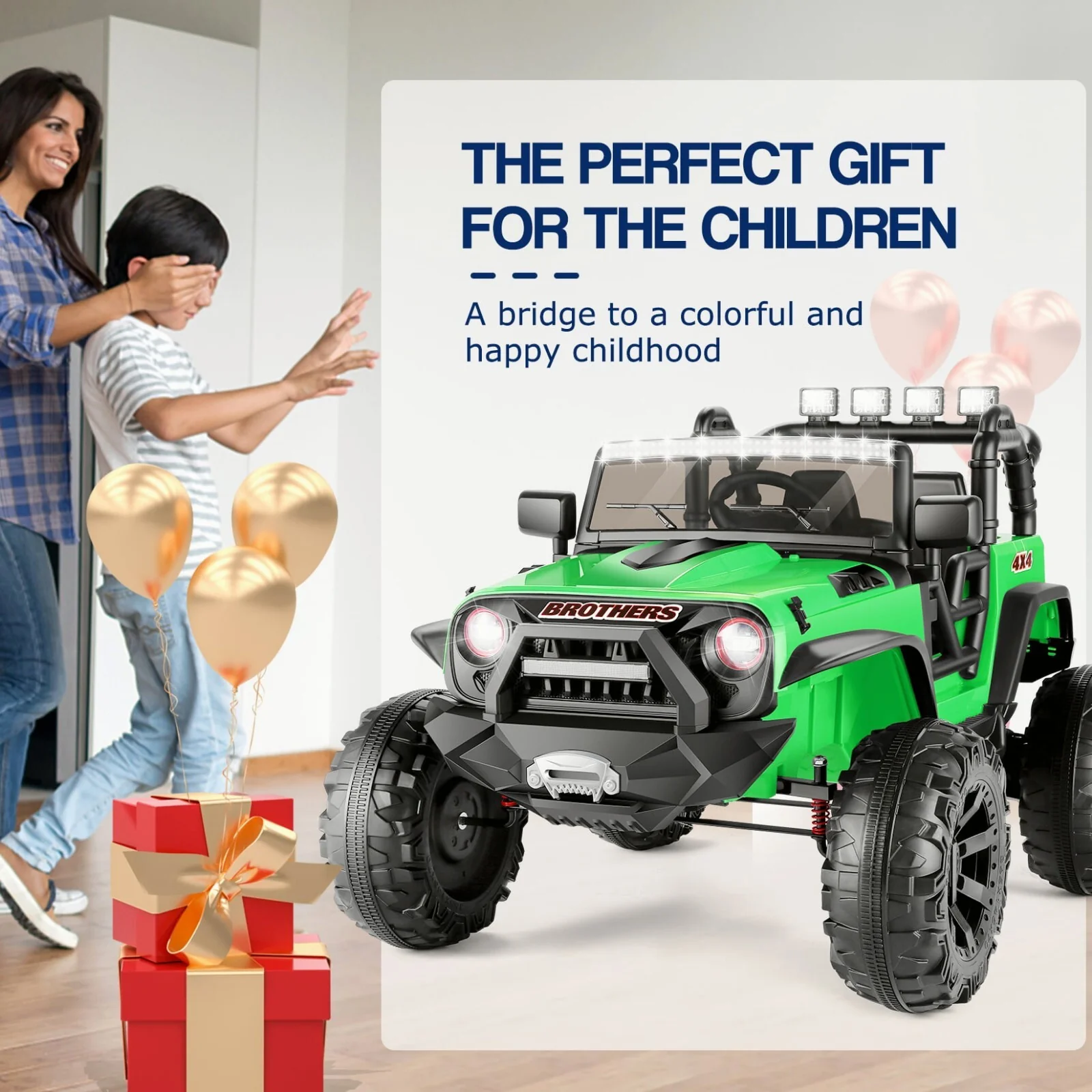 12V/24V Kids Electric Ride-On Jeep Truck ATV with Parent Remote Control Toy Vehicle - Image 23