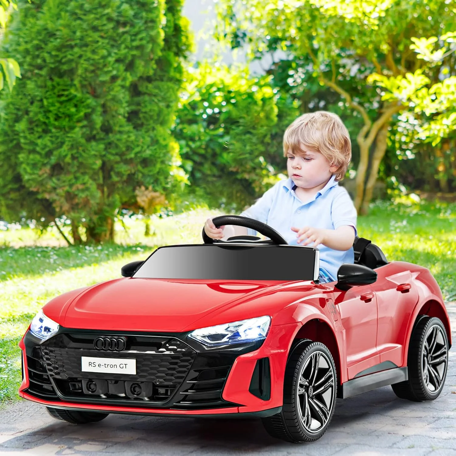 12V Electric Ride-On Car for Kids Licensed Audi RS E-Tron GT with Remote Control - Image 2