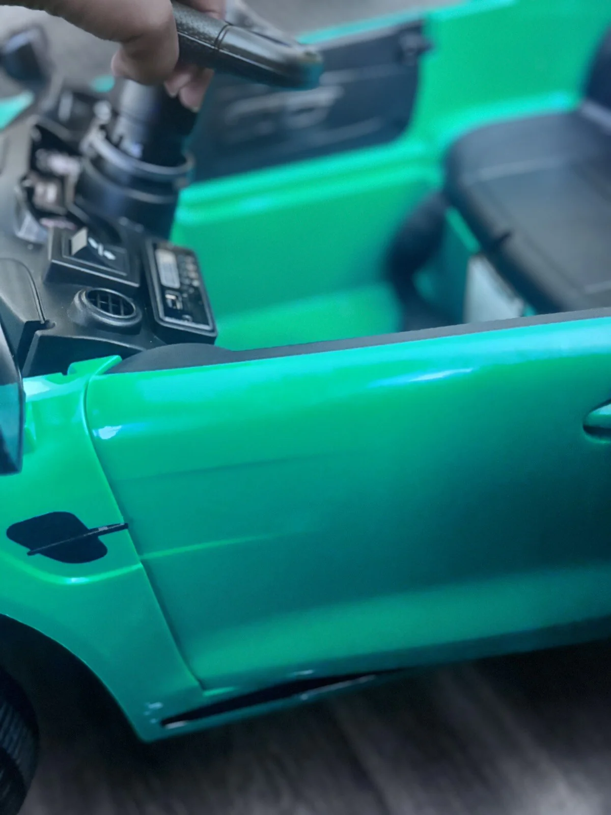 Electric Battery-Powered Kids Ride-On Car Mercedes AMG GT R with Music - Red - Image 10