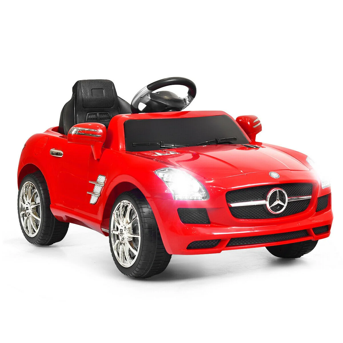 Kids Ride-On Mercedes SLS Car with Remote Control and MP3 Player Red