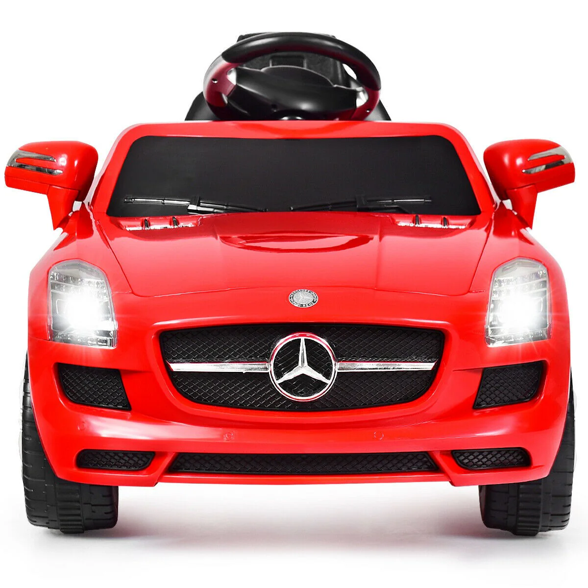 Kids Ride-On Mercedes SLS Car with Remote Control and MP3 Player Red - Image 3