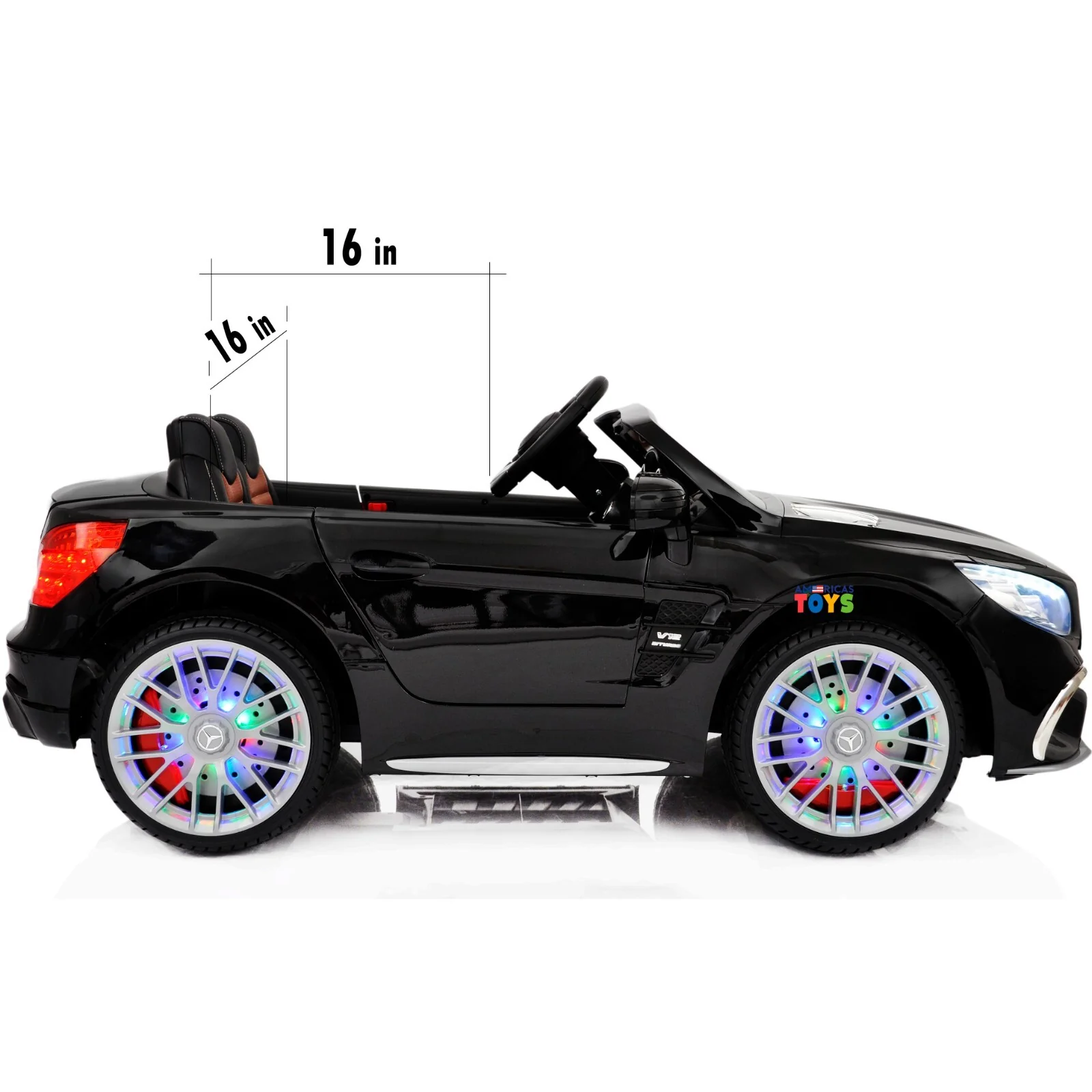 Kids Ride-On Remote Control Car with MP4 Screen LED Wheels Licensed Mercedes-Benz Various Colors - Image 49