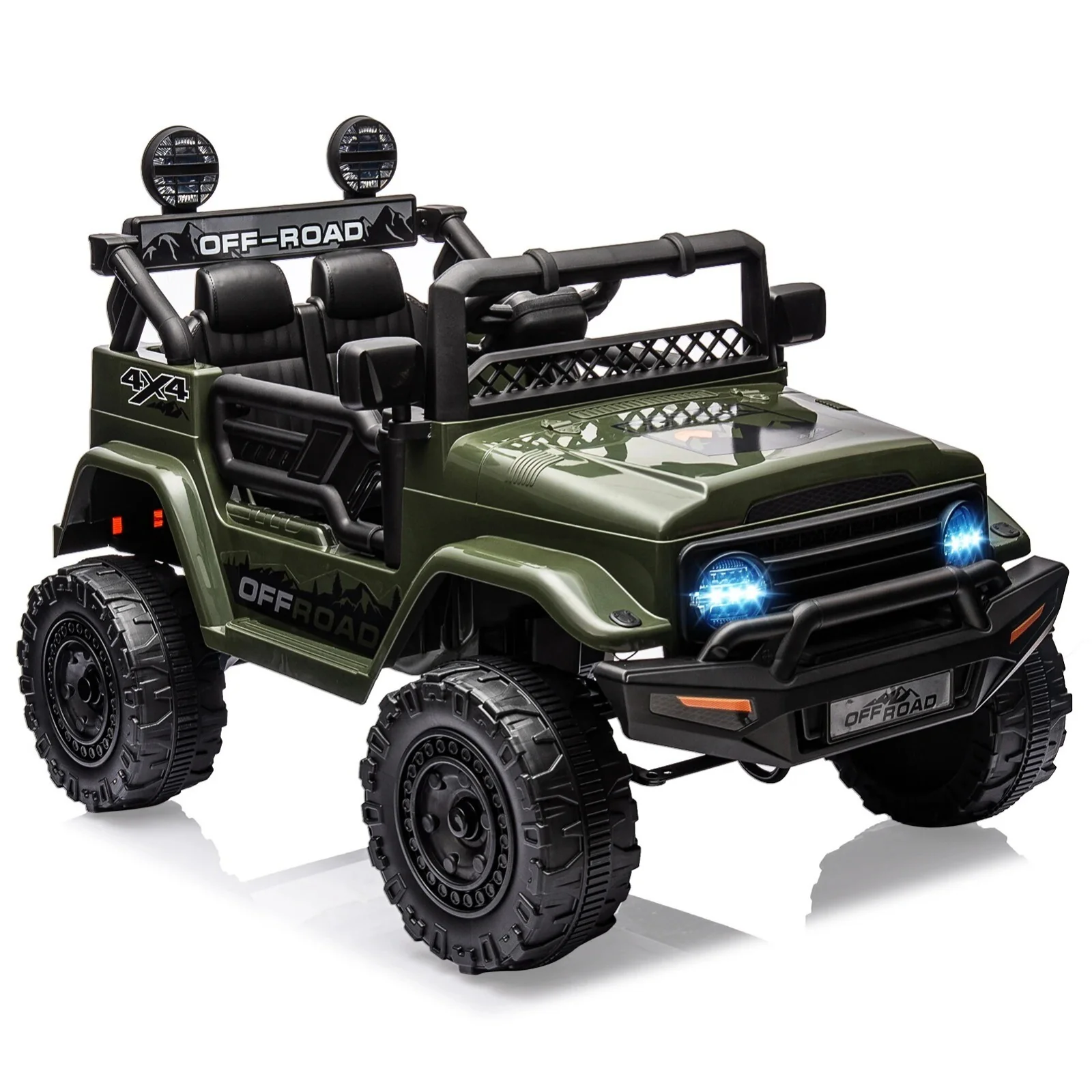 12V Electric Kids Ride-On Truck with Remote Control and Bluetooth Power Wheels - Image 14