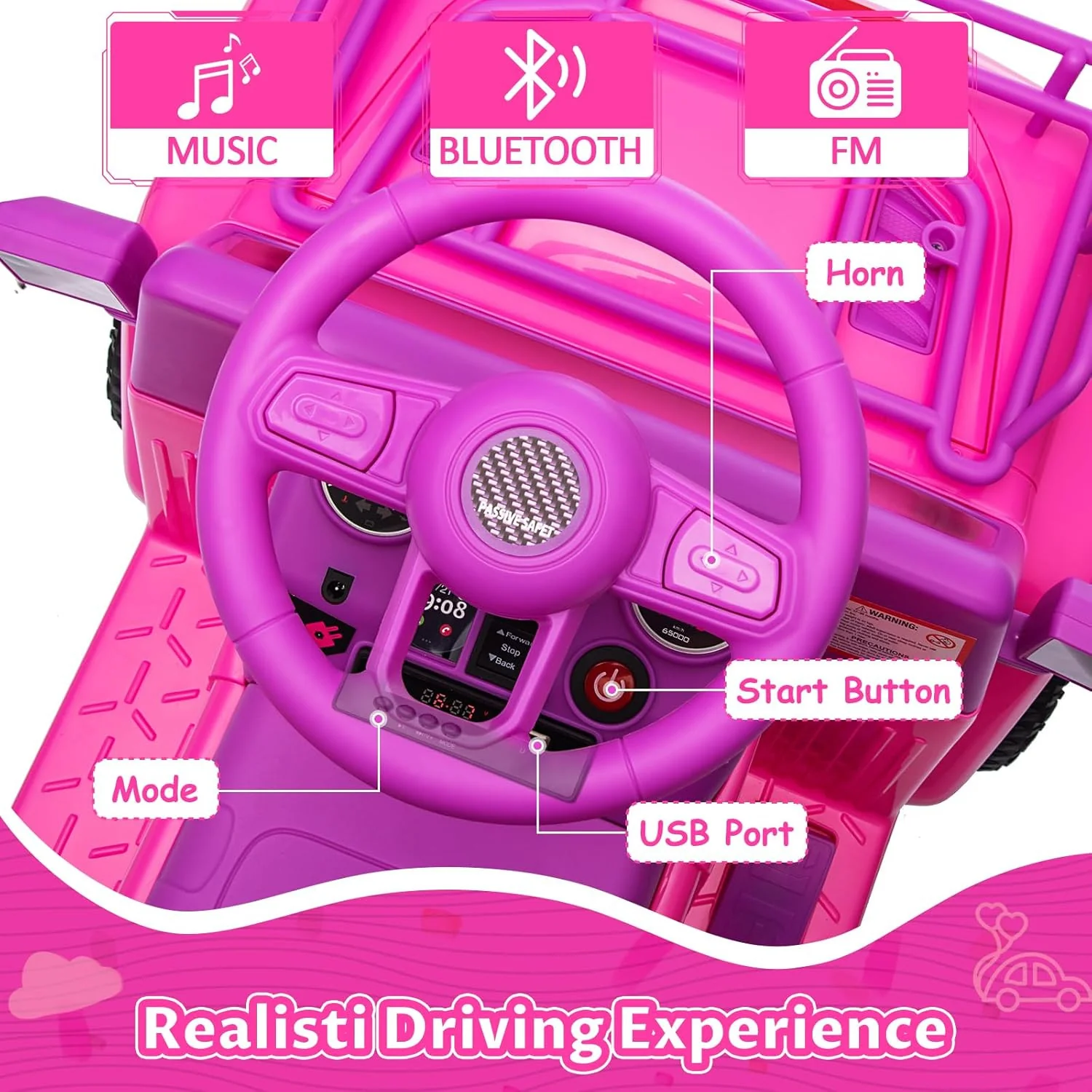 6V Electric Ride-On Kids Truck Toy with Music and LED Lights - Image 12