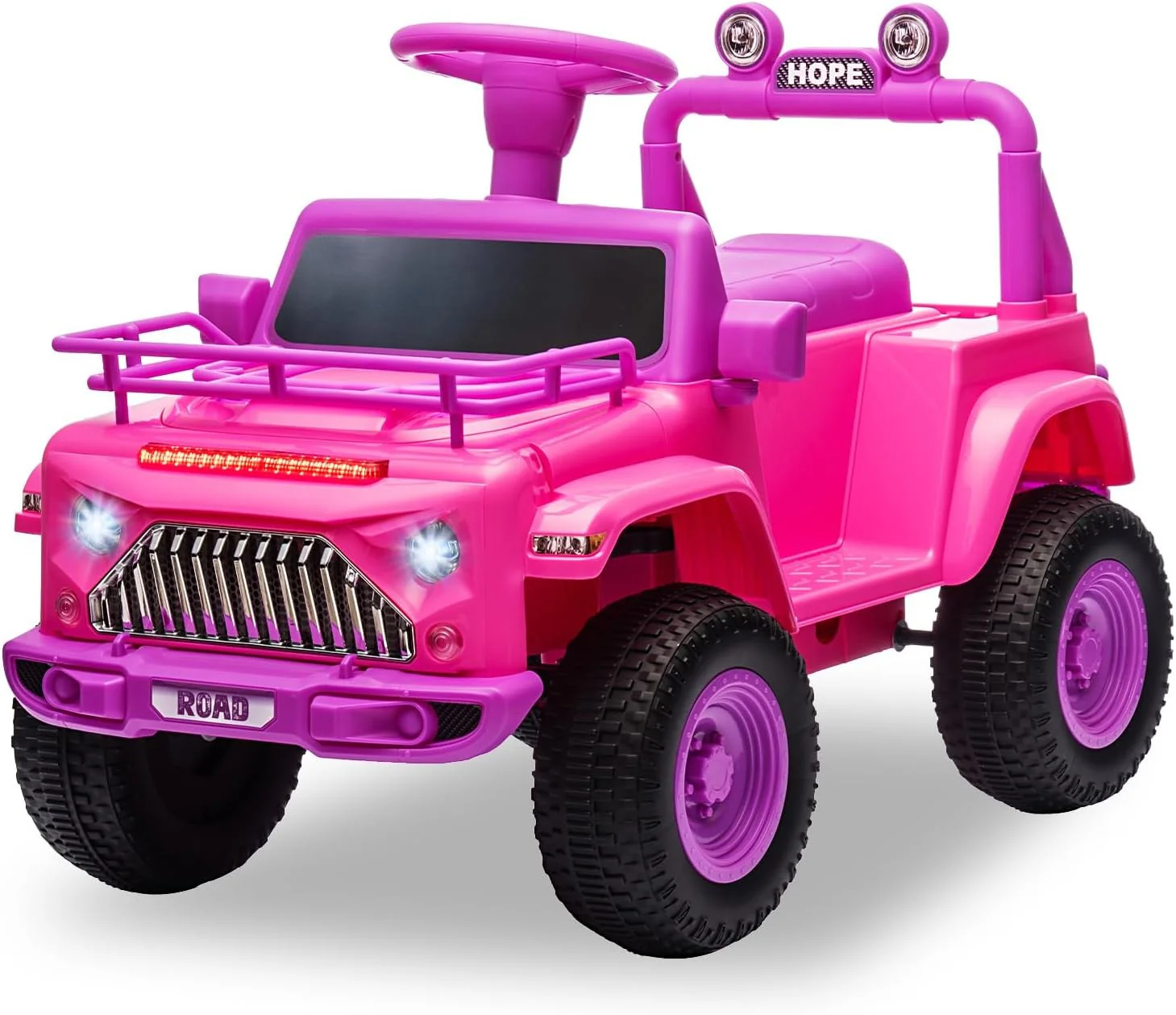 6V Electric Kids Ride-On Truck Toy with Music and LED Lights - Image 2