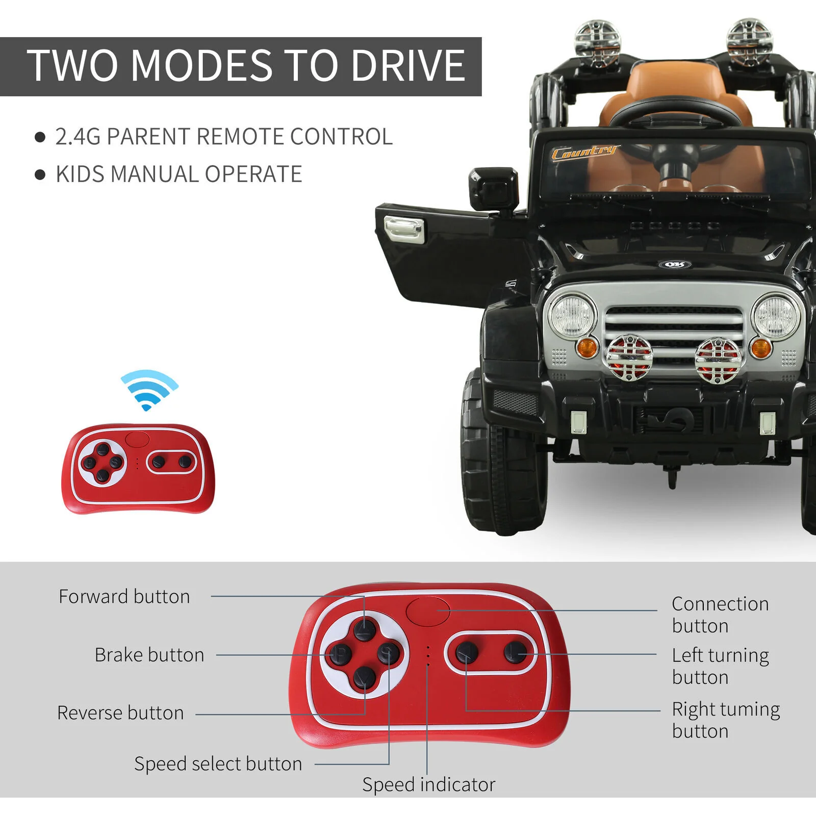 Kids Ride-On Dual Electric Battery Powered Off-Road Truck with Remote Control - Image 6