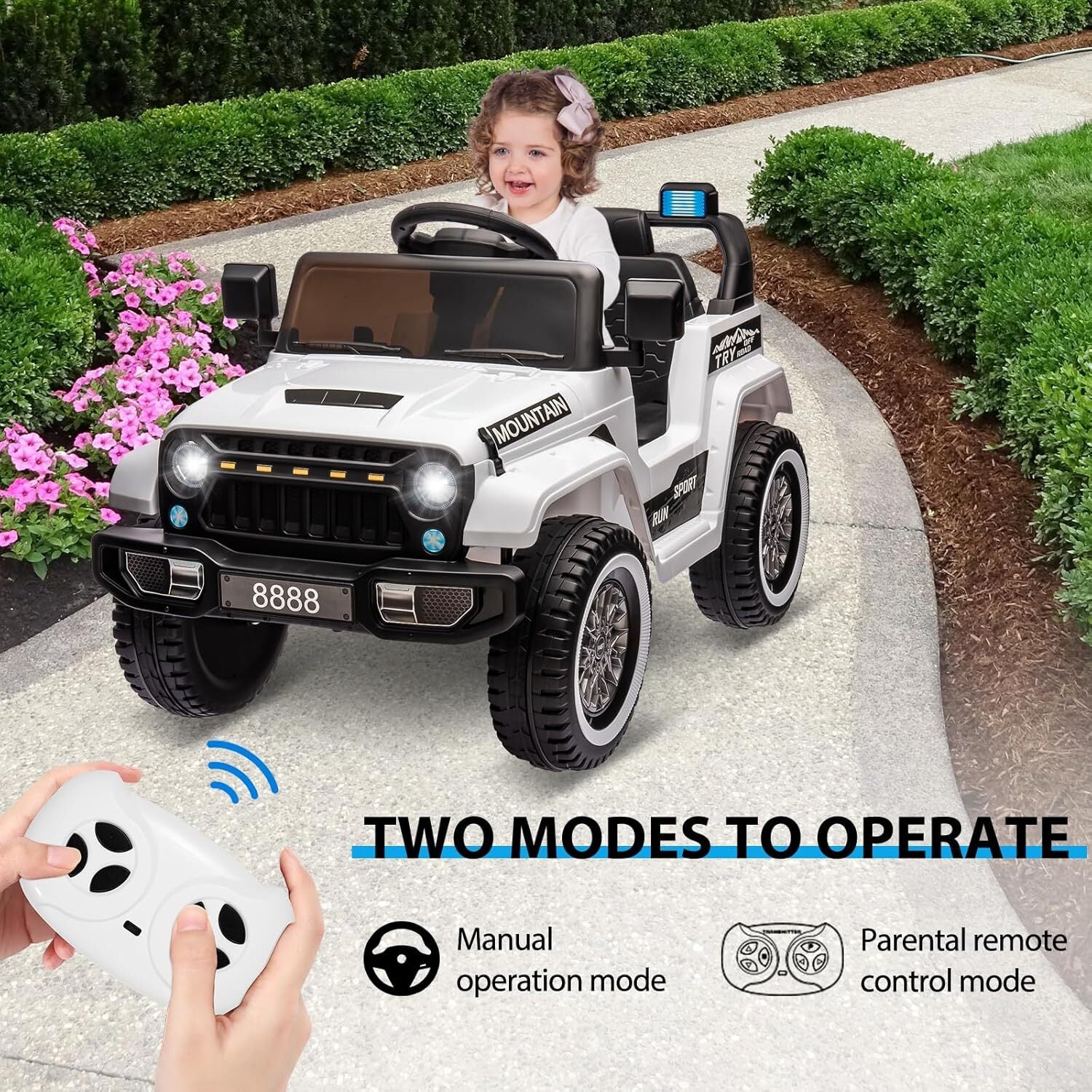 12V Battery-Powered Electric Ride-On Truck for Kids with Remote Control and LED Lights - Image 2