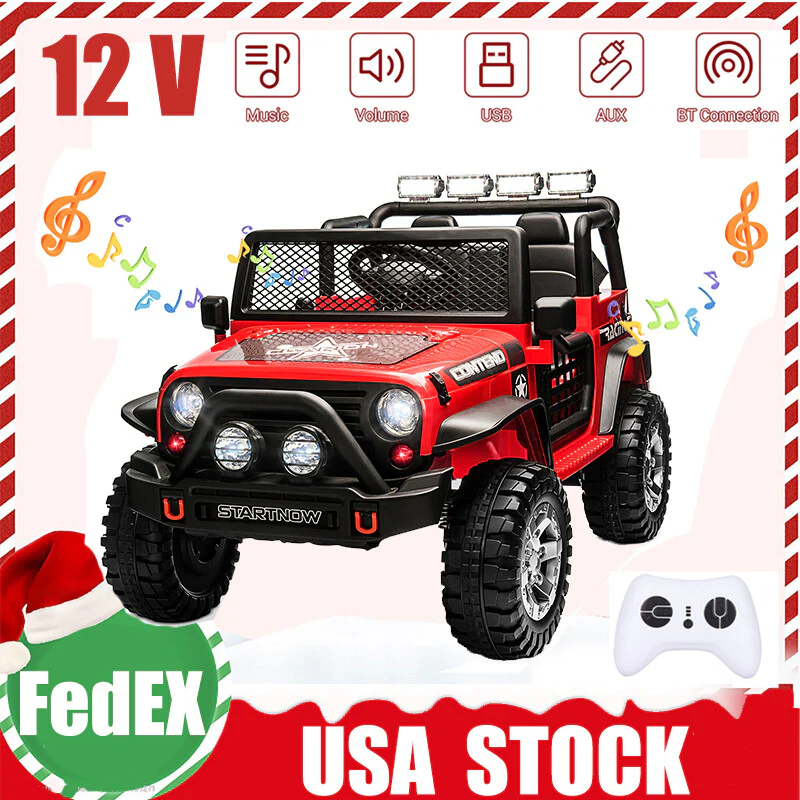 12V Kids Electric 2-Seater Ride-On Jeep Truck with Remote Control - Image 13