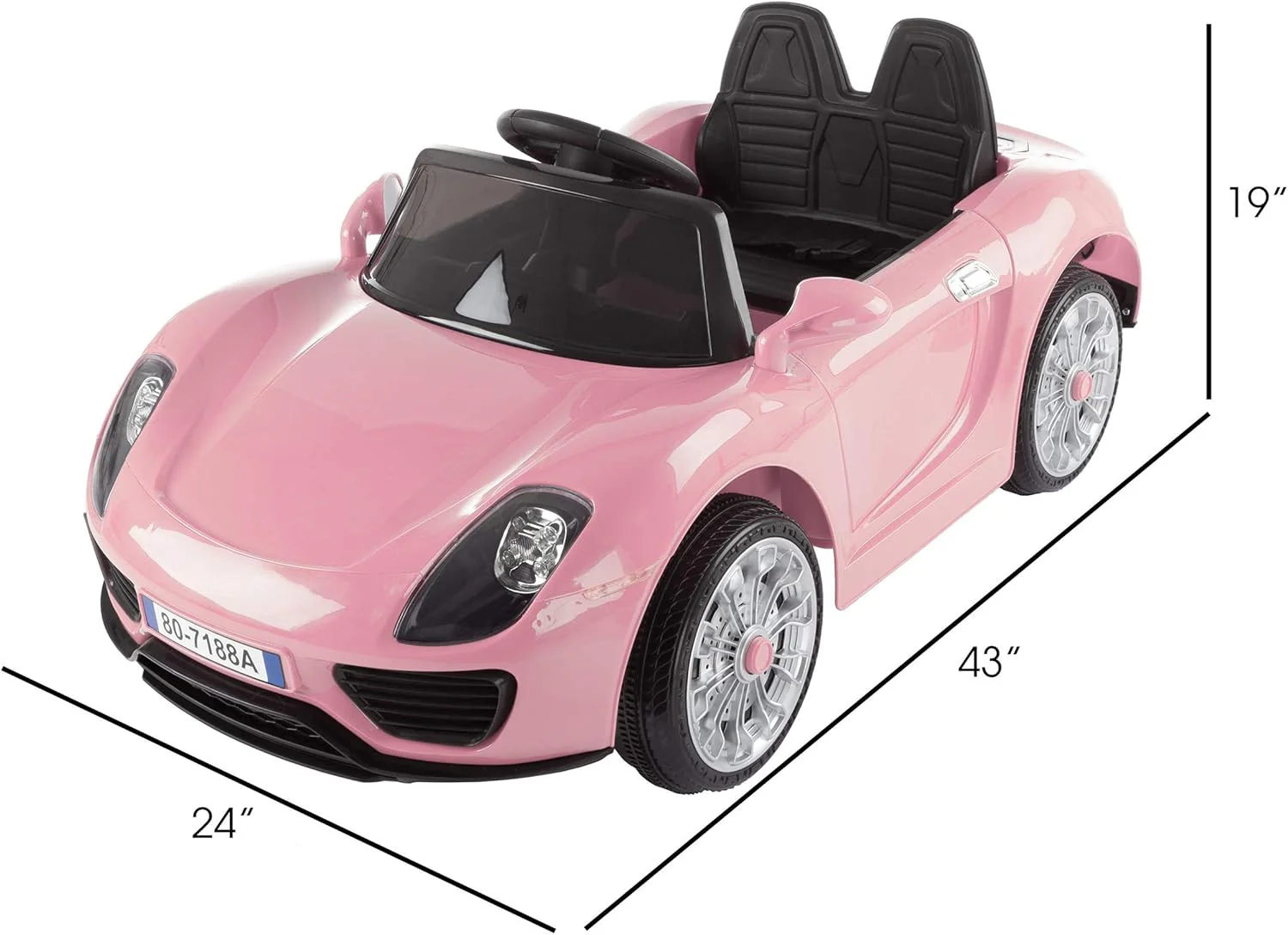 6V Battery-Powered Kids Ride-On Sports Car with Remote Control - Image 2