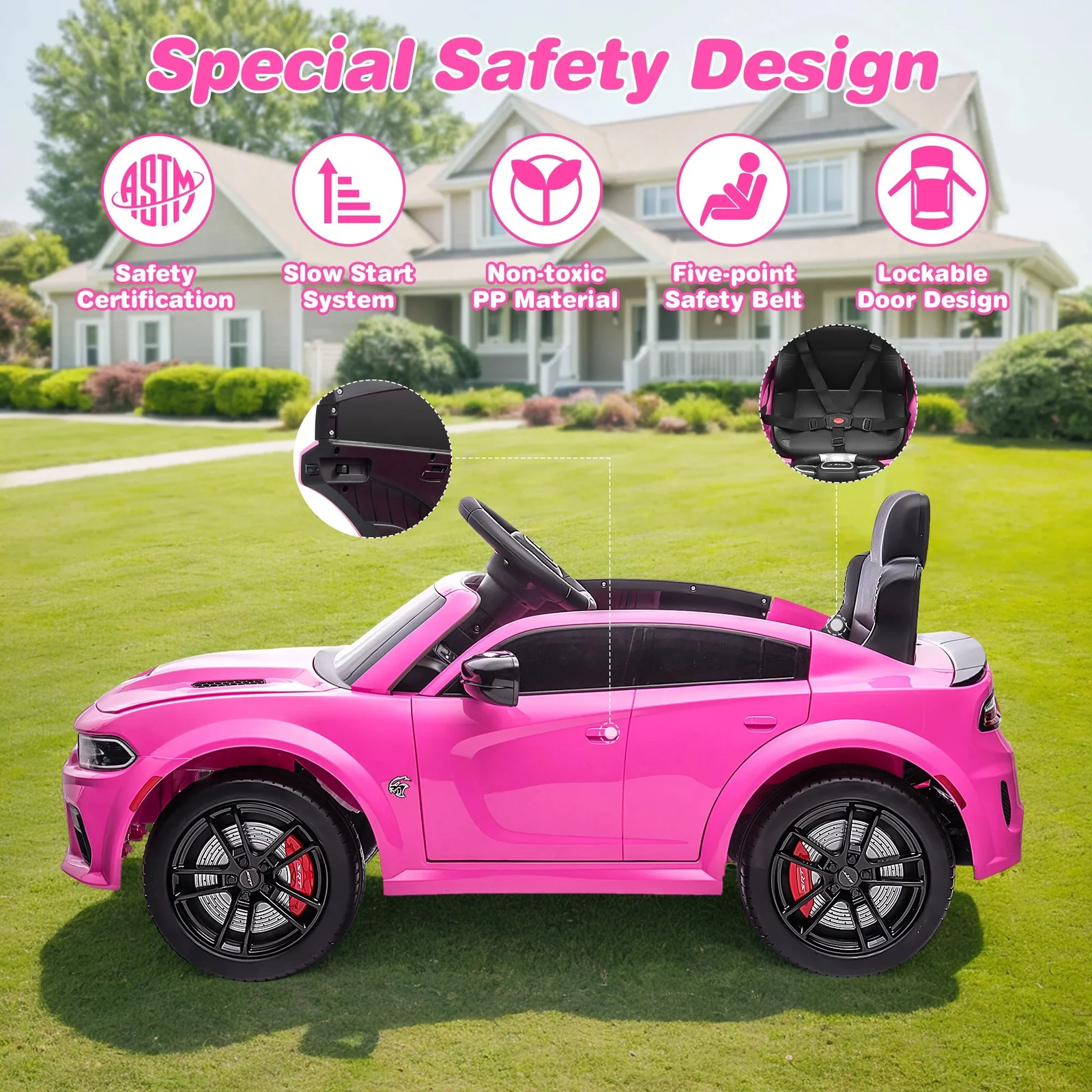 Electric Kids Ride-On Dodge Charger Car with Color Options - Image 6