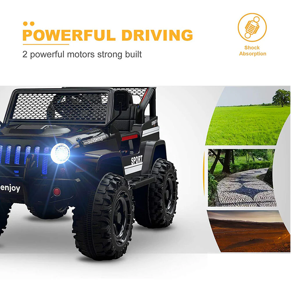 Kids Ride-On Cars with Remote Control Camouflage Color and Spring Suspension - Image 16