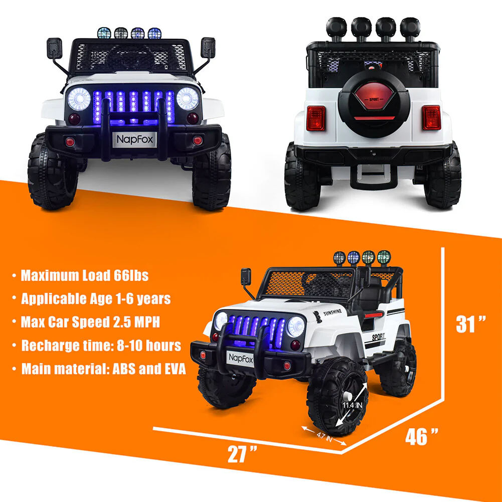 Kids Ride-On Cars with Remote Control Camouflage Color and Spring Suspension - Image 4