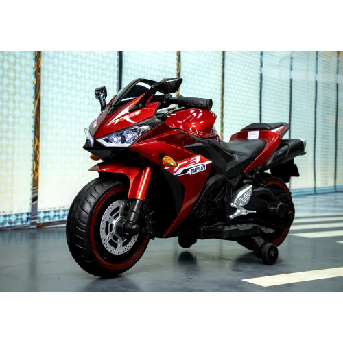 12V Electric Kids Ride-On Dirt Bike with Training Wheels for Boys and Girls - Image 9