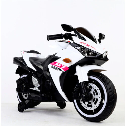 12V Electric Ride-On Dirt Bike for Kids with Training Wheels and Music - Image 4