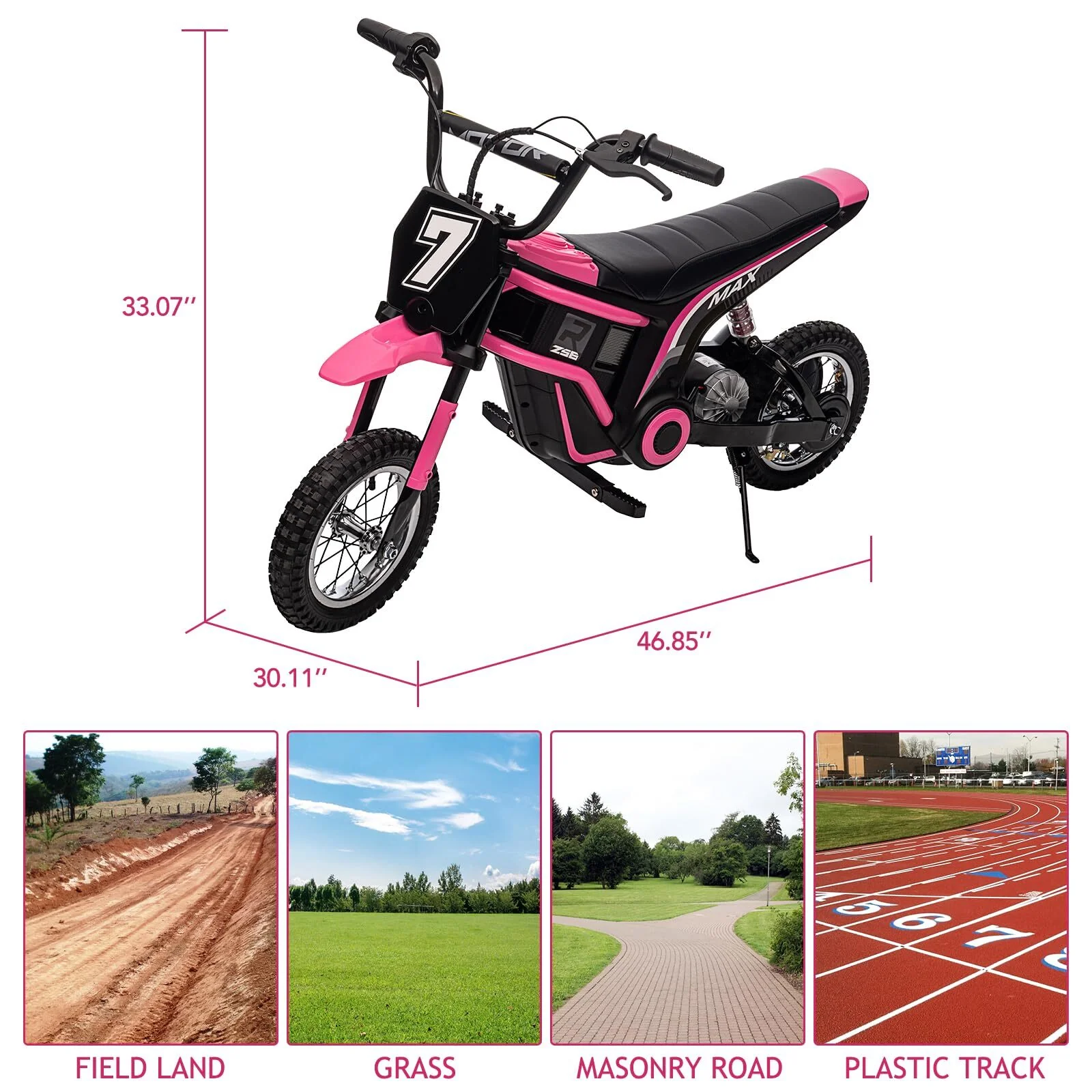 24V Electric Kids Off-Road Dirt Bike Motocross Motorcycle Toy - Image 13