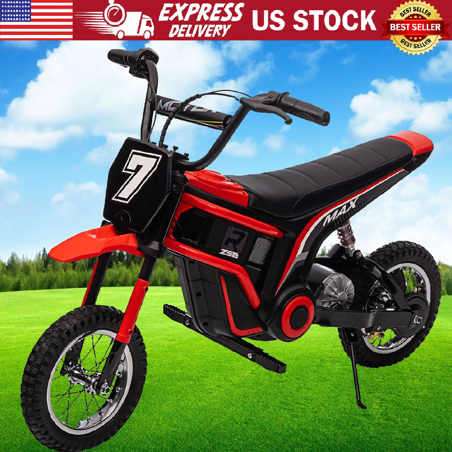 24V Electric Kids Off-Road Dirt Bike Motocross Motorcycle Toy - Image 23