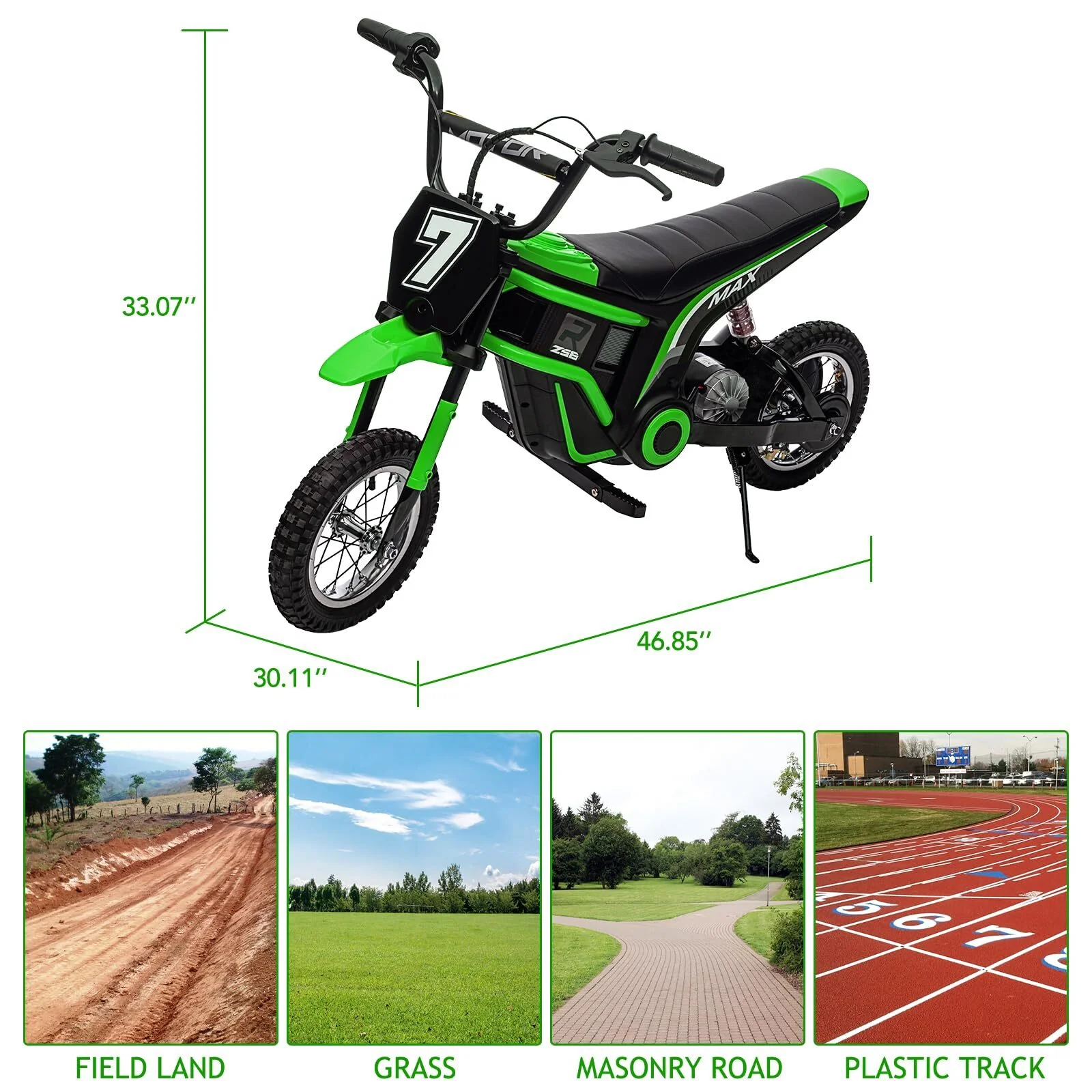 Kids 350W Electric Dirt Bike Motorcycle with 24V Battery, Speeds up to 14.29 MPH - Image 8