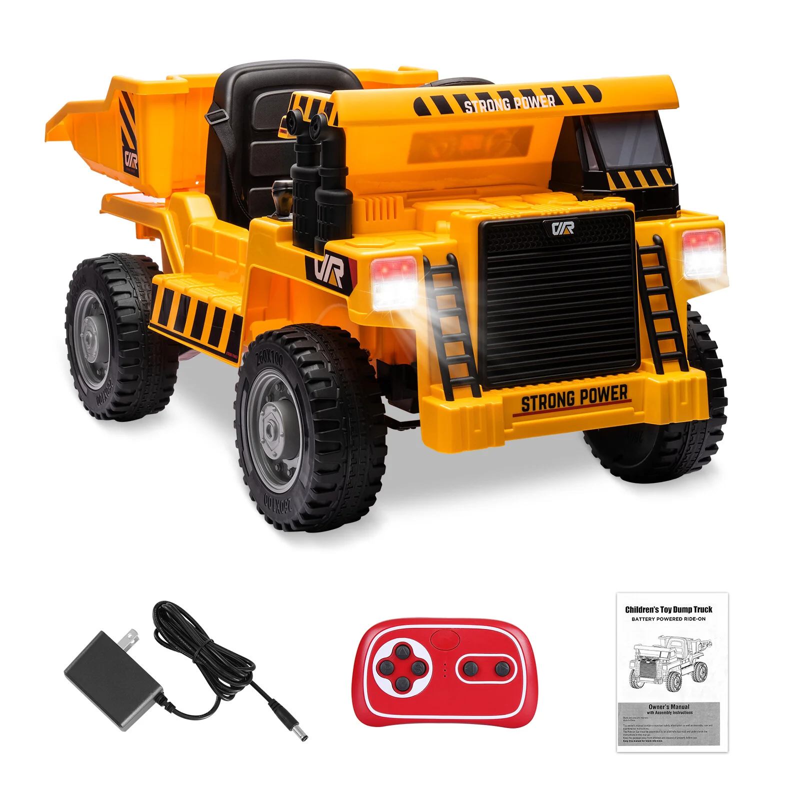 12V Kids Ride-On RC Dump Truck with Electric Construction Tractor and Bucket - Image 14